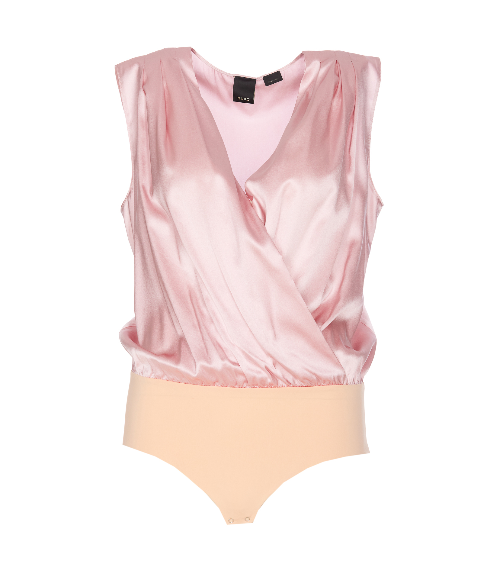 Stretch Silk Draped Bodysuit