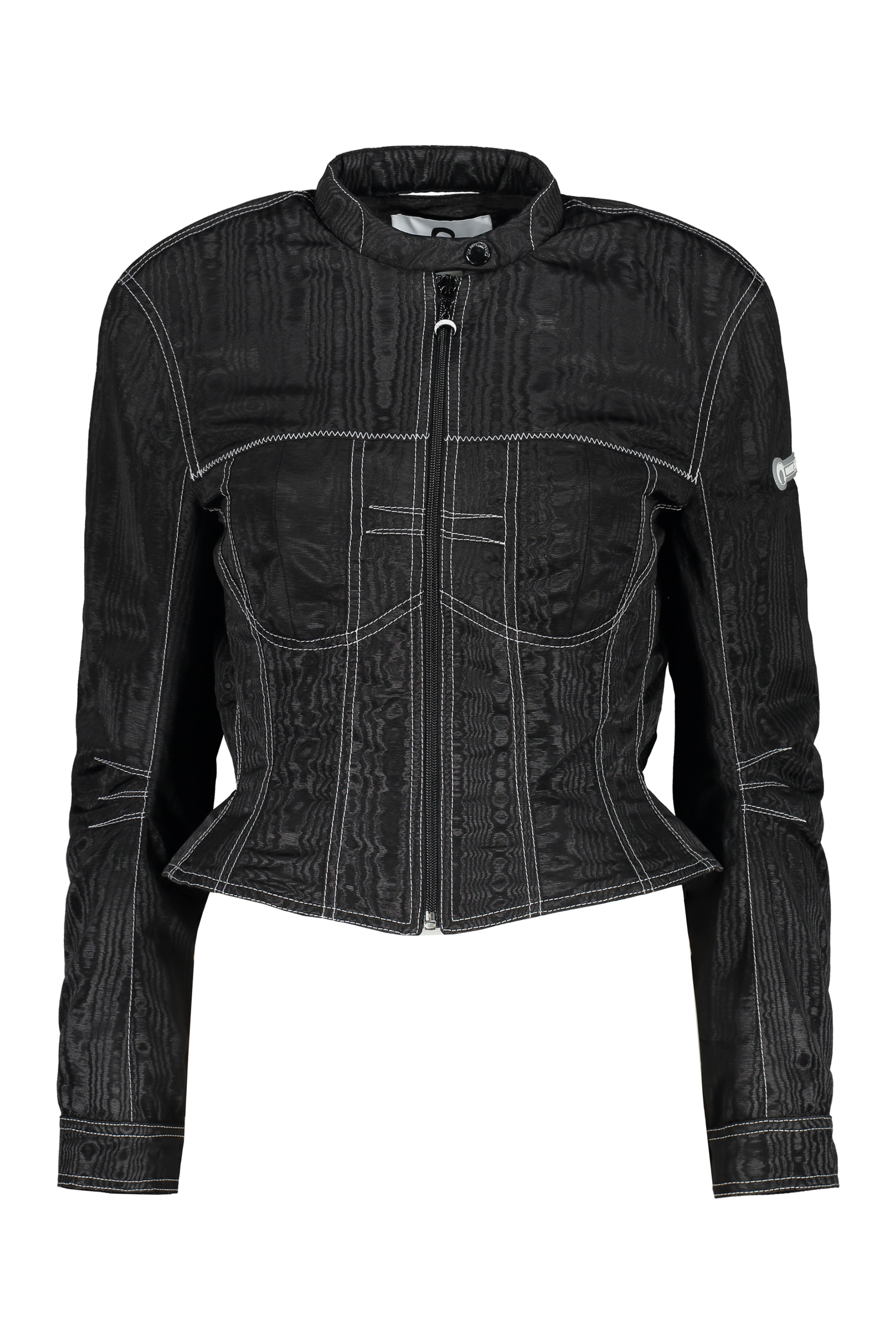 Marine Serre Techno Fabric Jacket In Black