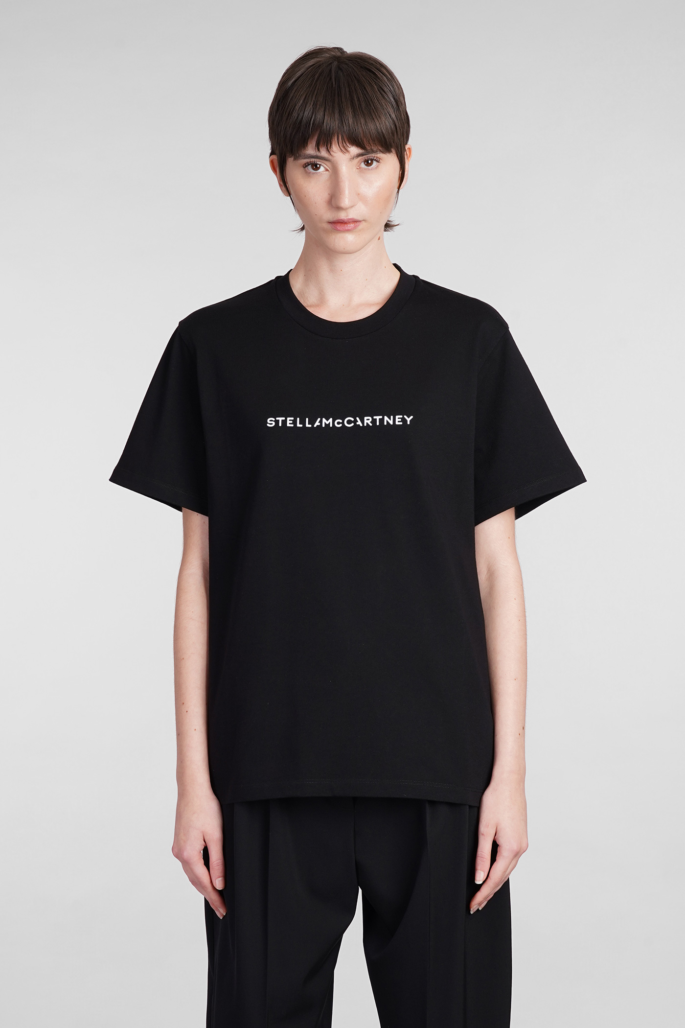 T-shirt In Black Cotton