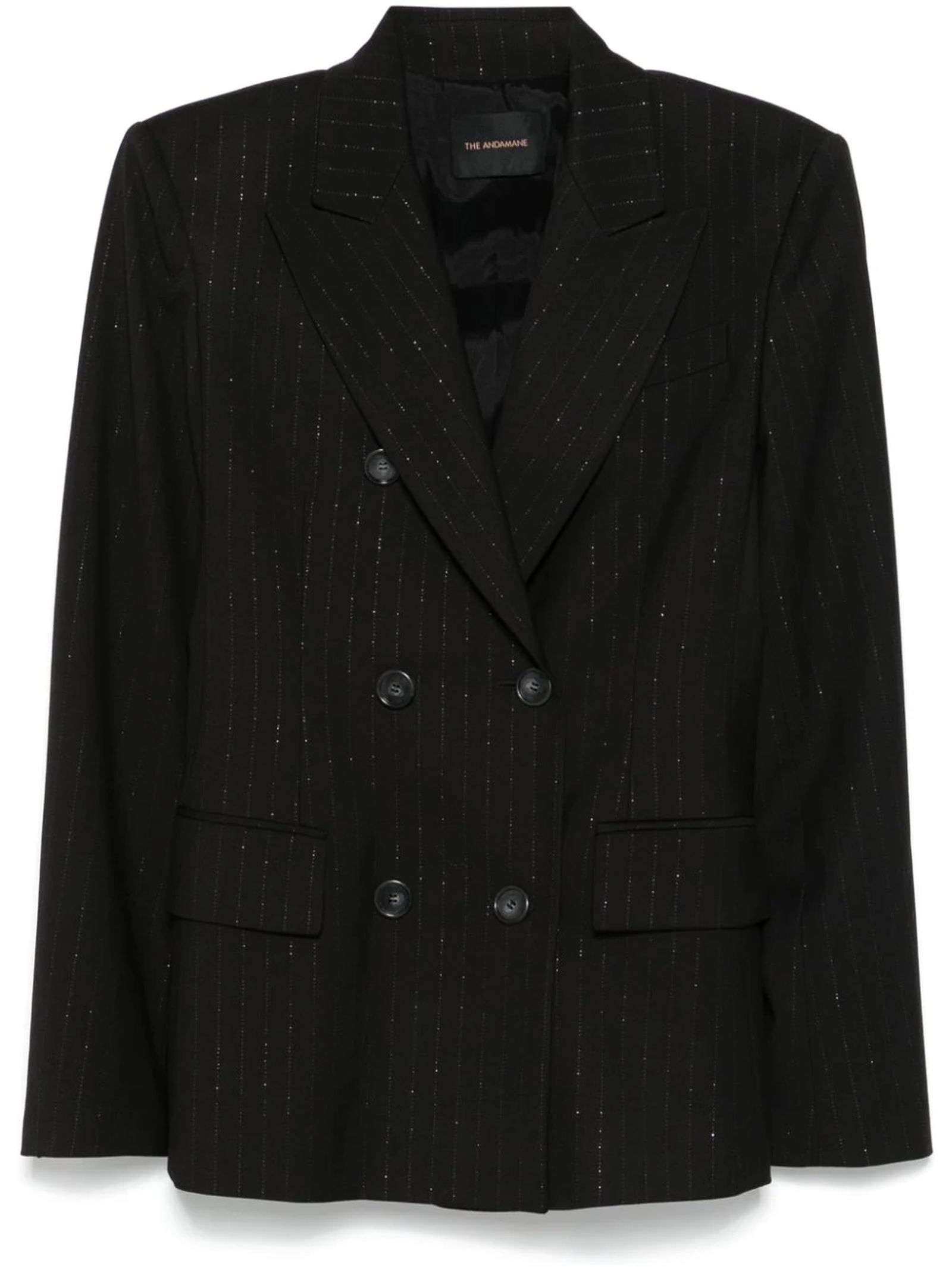 Black Pinstriped Blazer