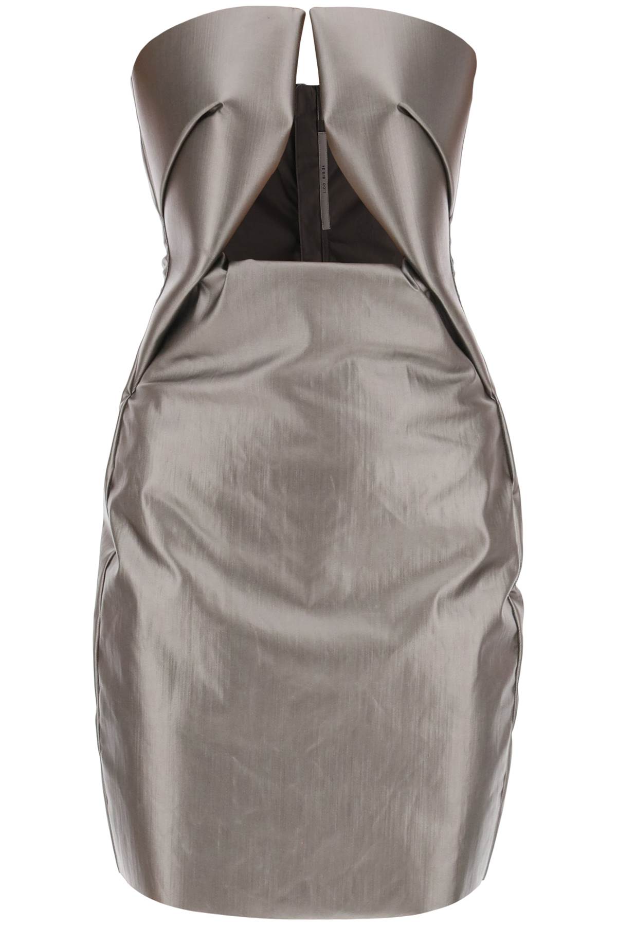 Prong Mini Dress In Silver Cotton