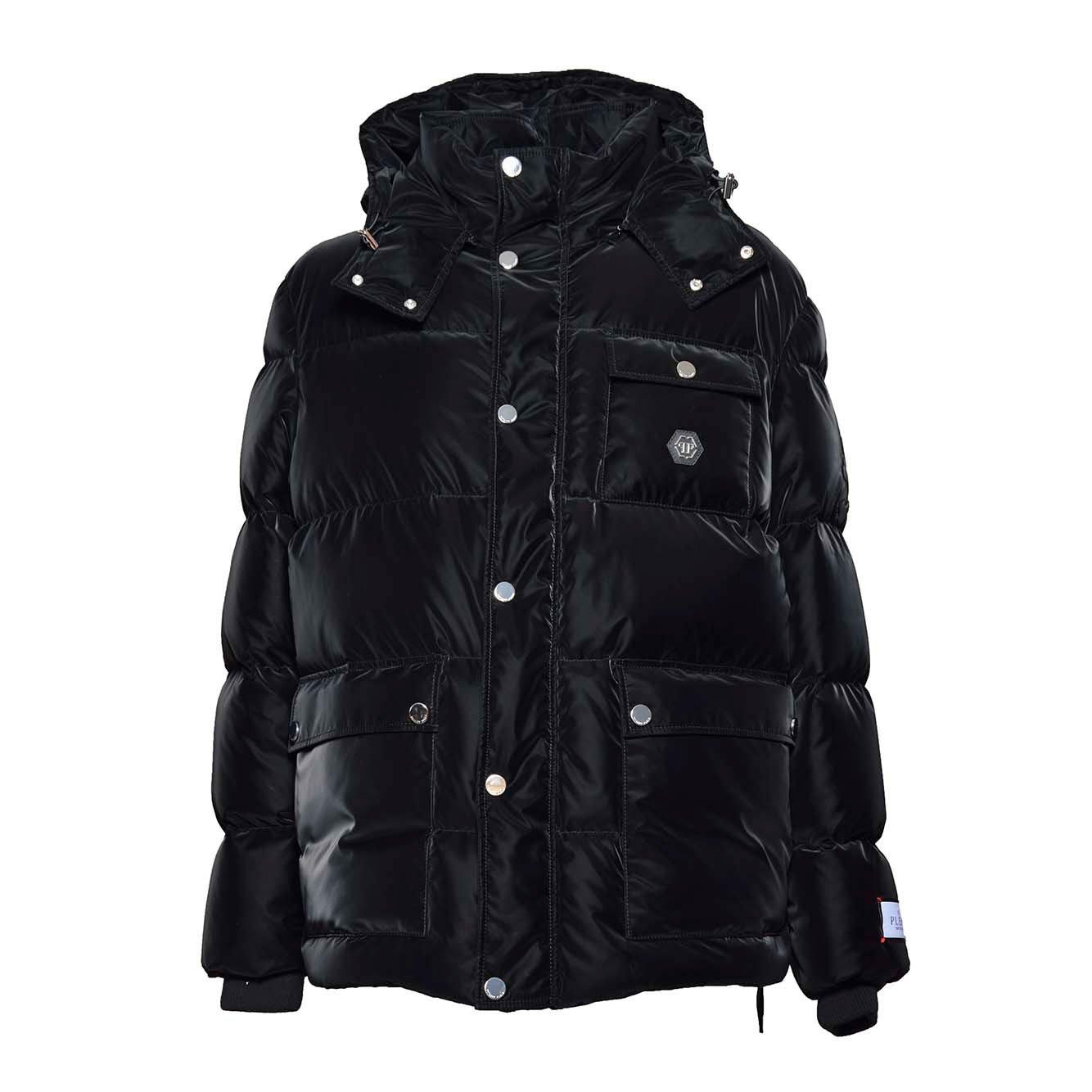 Hooded Satin Down Jacket