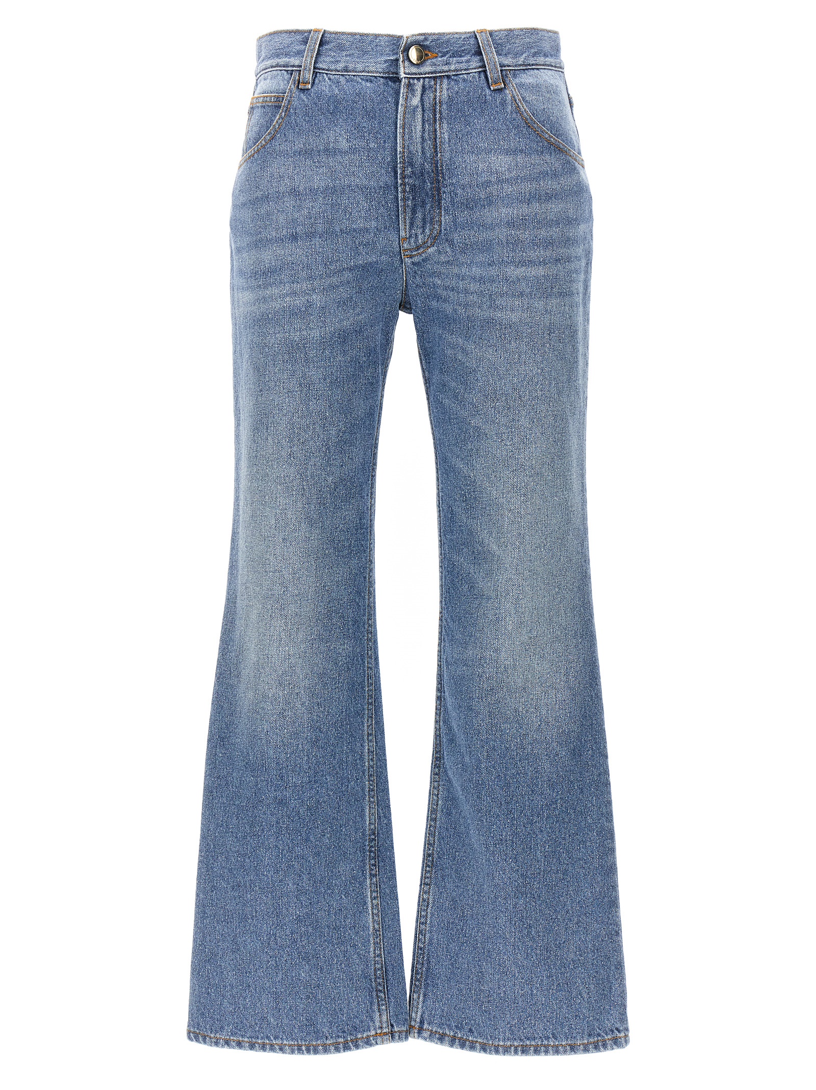 Chloé Denim Cropped Cut Jeans