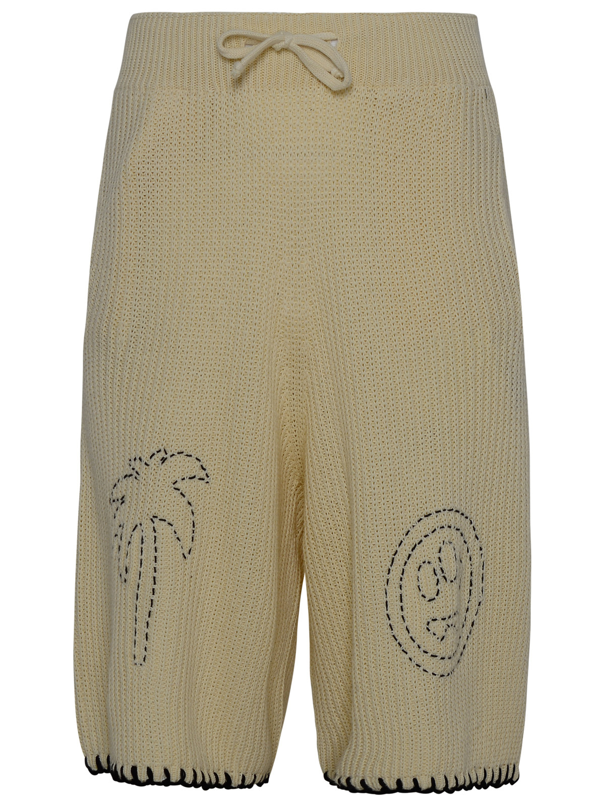 Ivory Cotton Bermuda Shorts