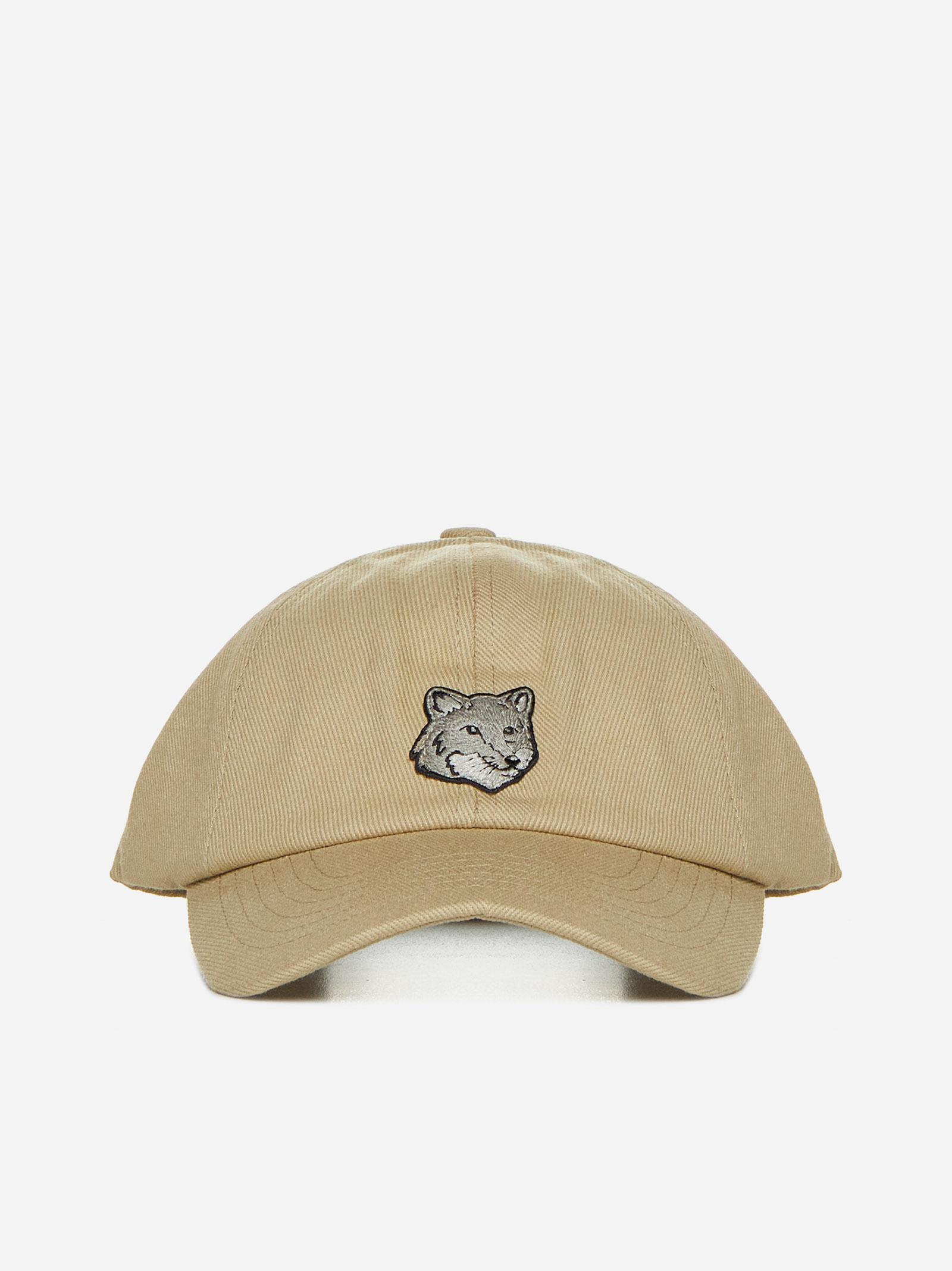 Maison Kitsuné Bold Fox Head Cotton Baseball Cap