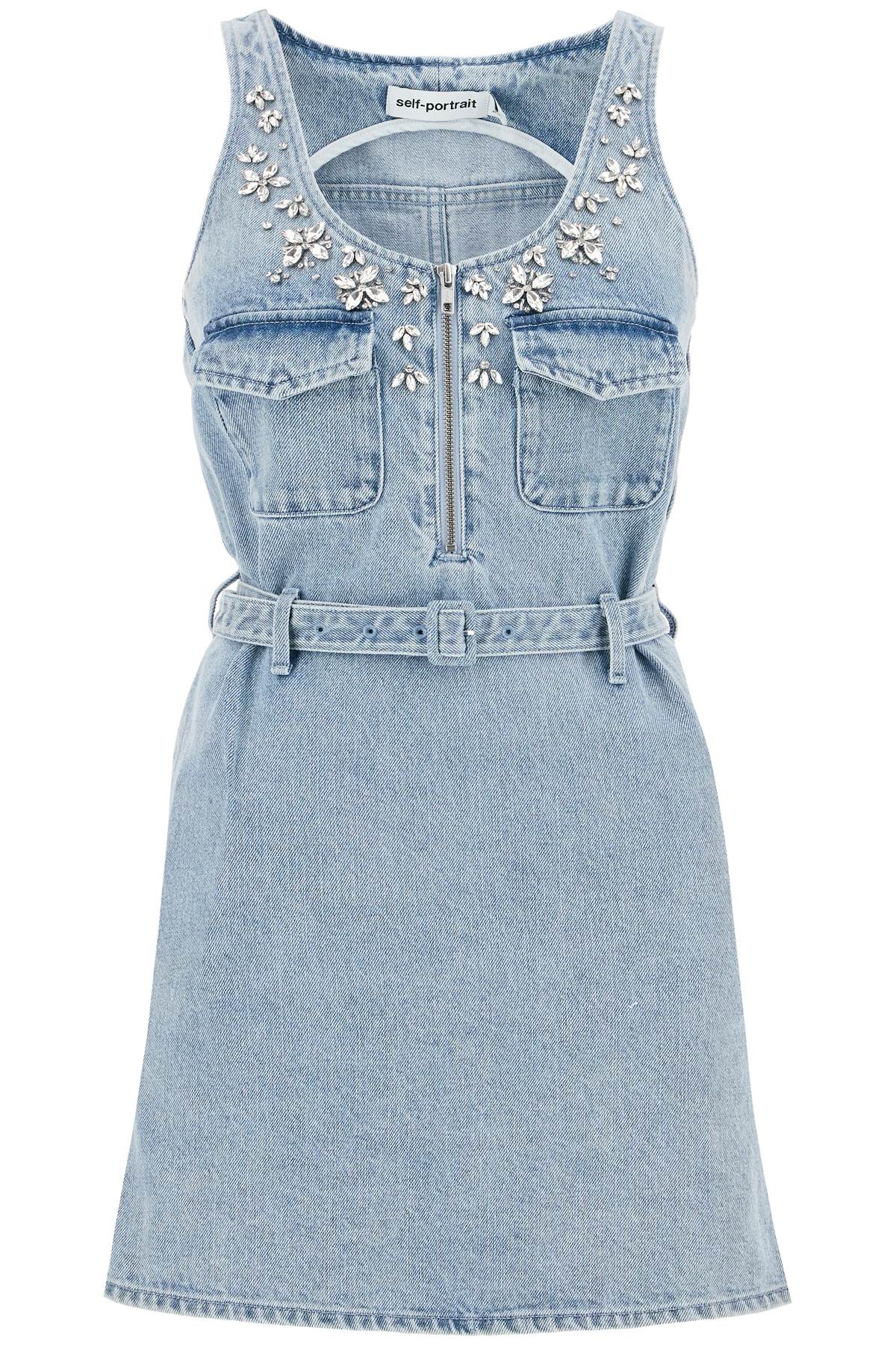 denim Sleeveless Sheath Dress