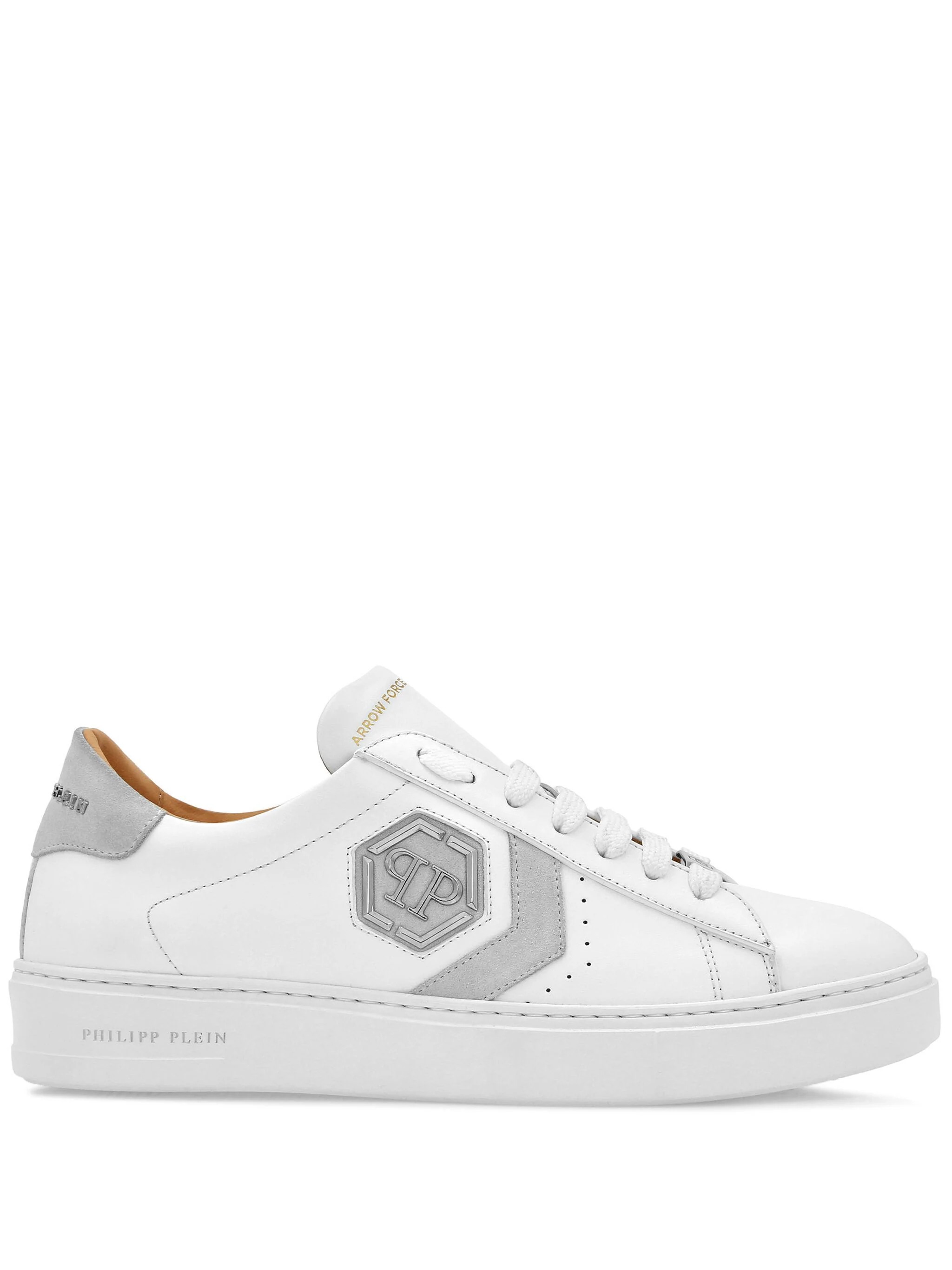 Low-top Leather Arrow Force Sneakers In White