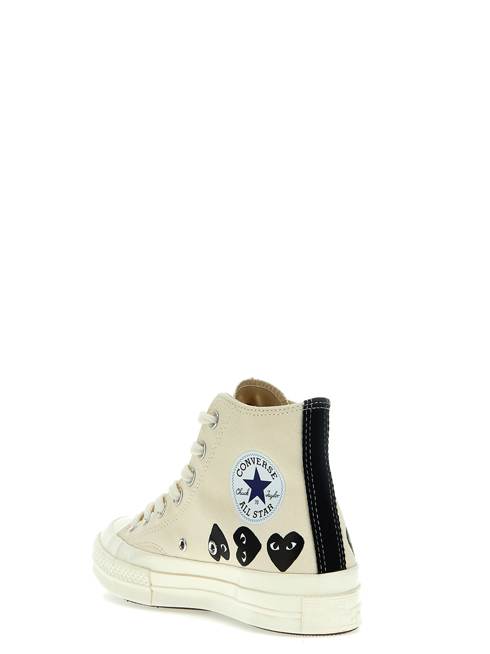 Comme Des Garçons Play X Converse Sneakers In White/black