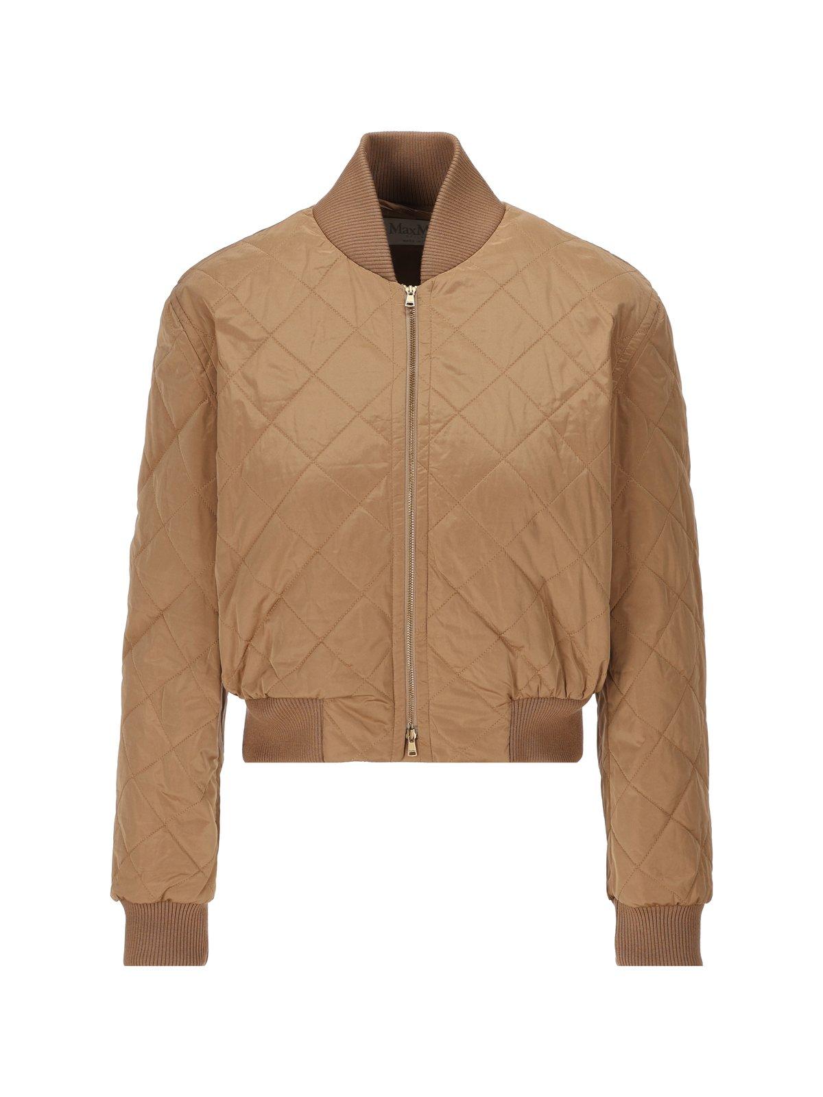 Cropped Taffeta Bomber Jacket