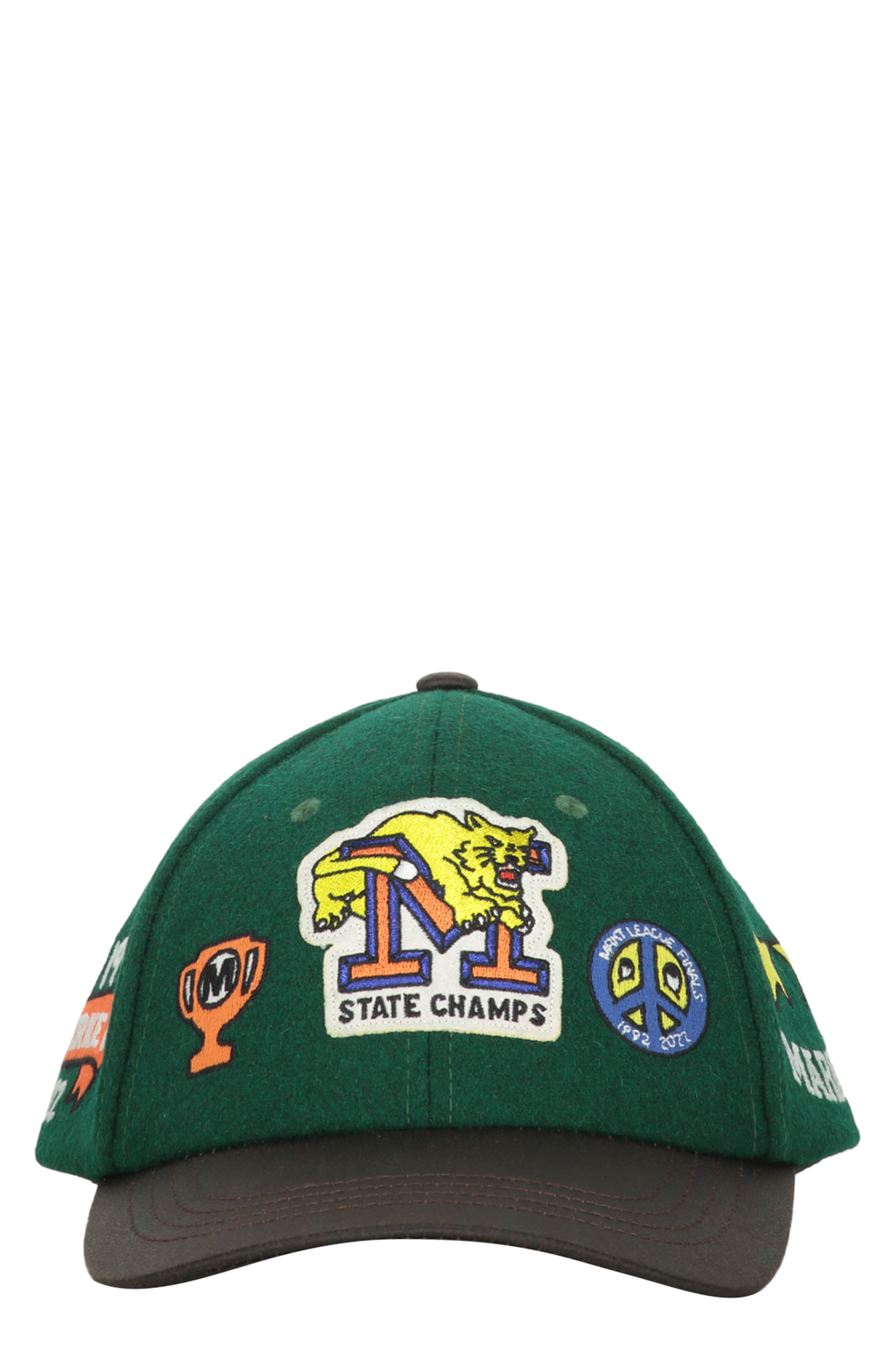 Market Embroidered Patch Baseball Cap In Green