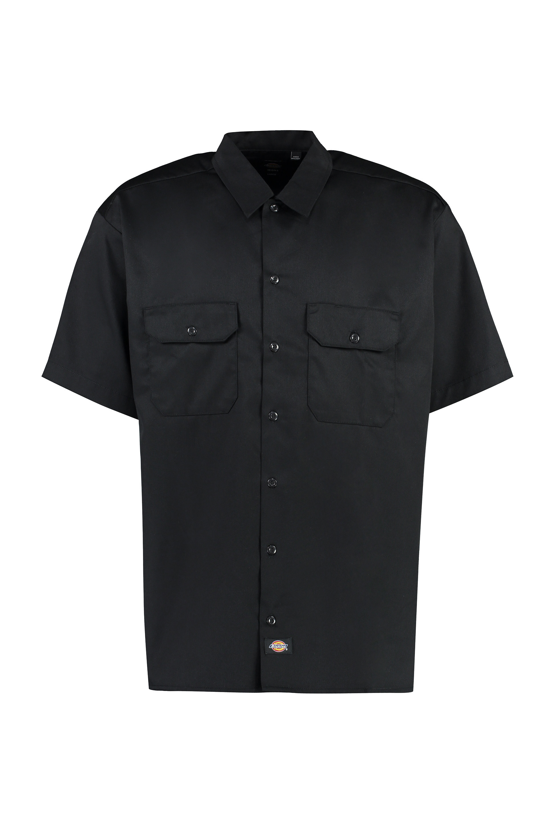 Short Sleeve Cotton Blend Shirt