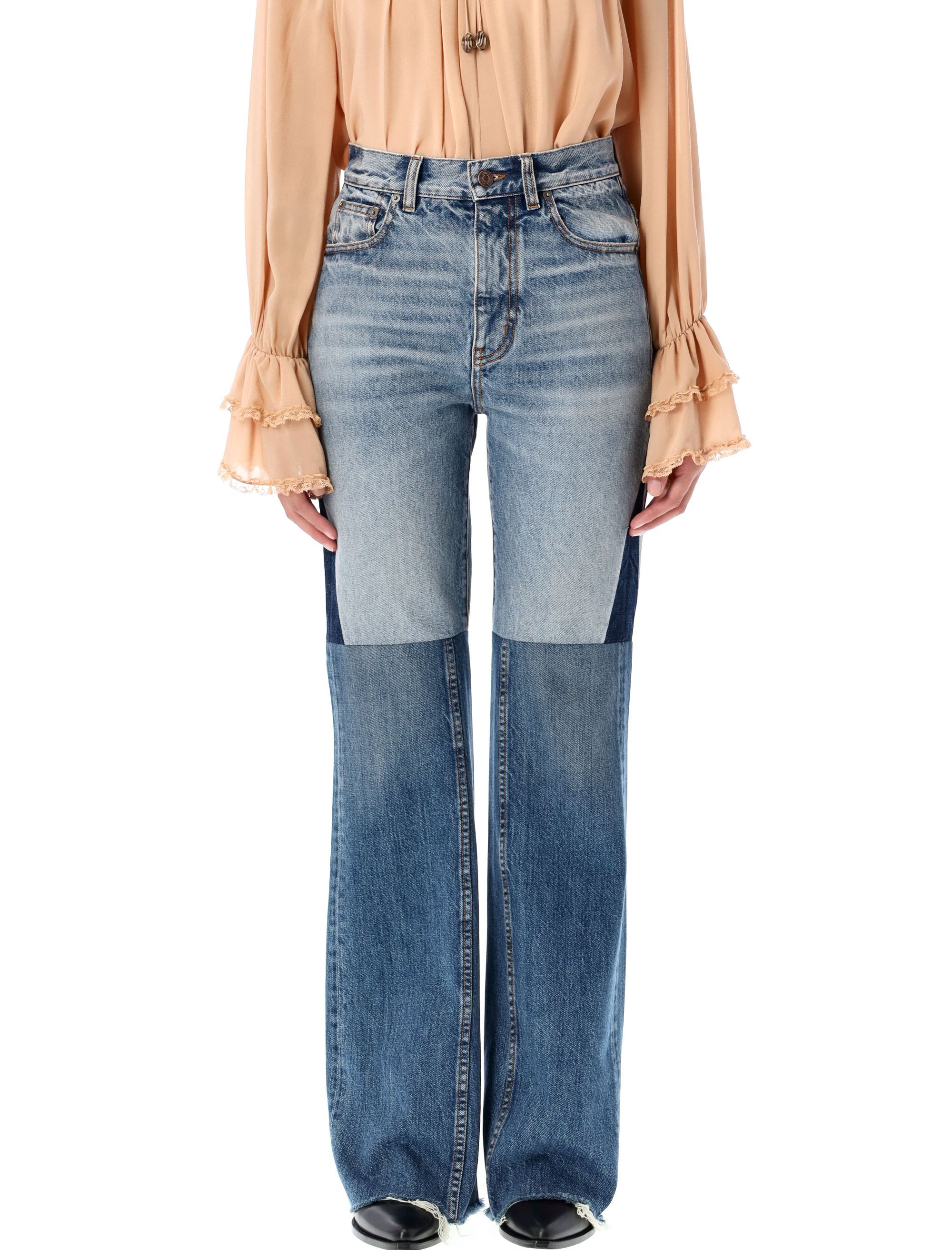 Chloé Flared Jeans Patchwork