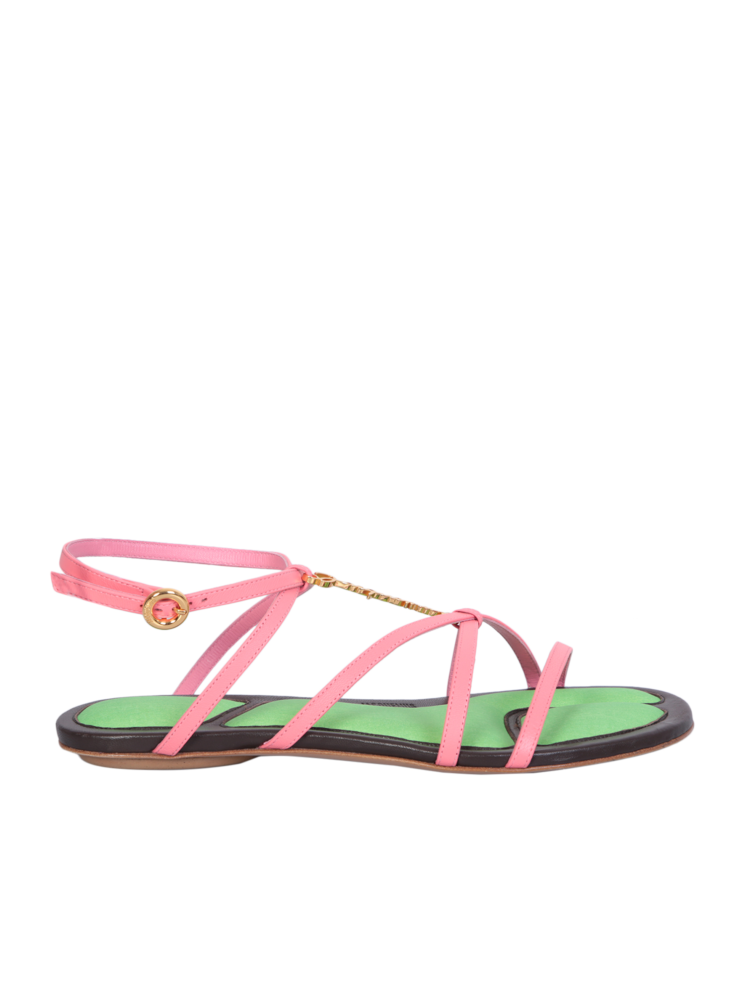 Charm Logo Flat Sandals