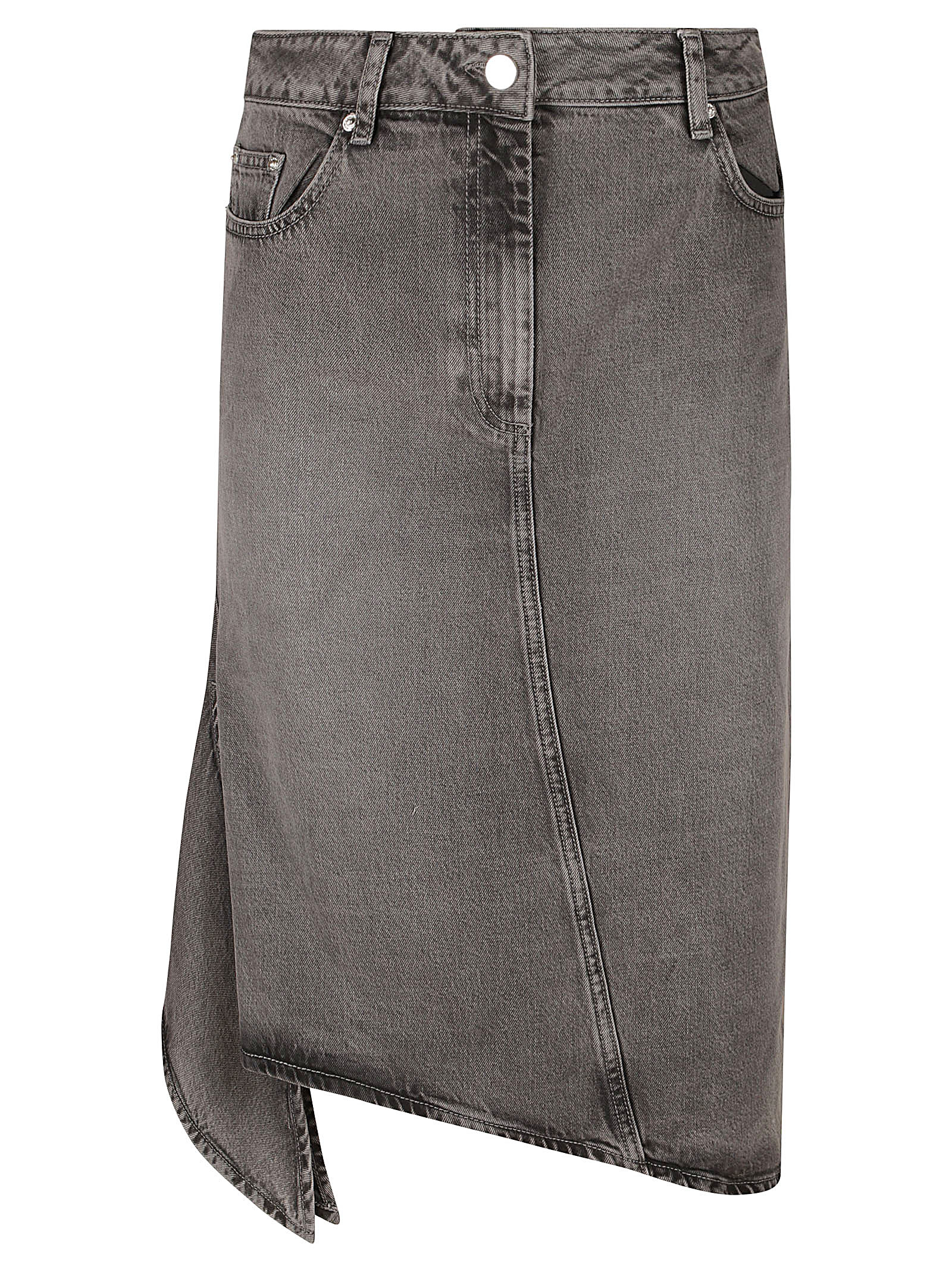 Drape Denim Skirt