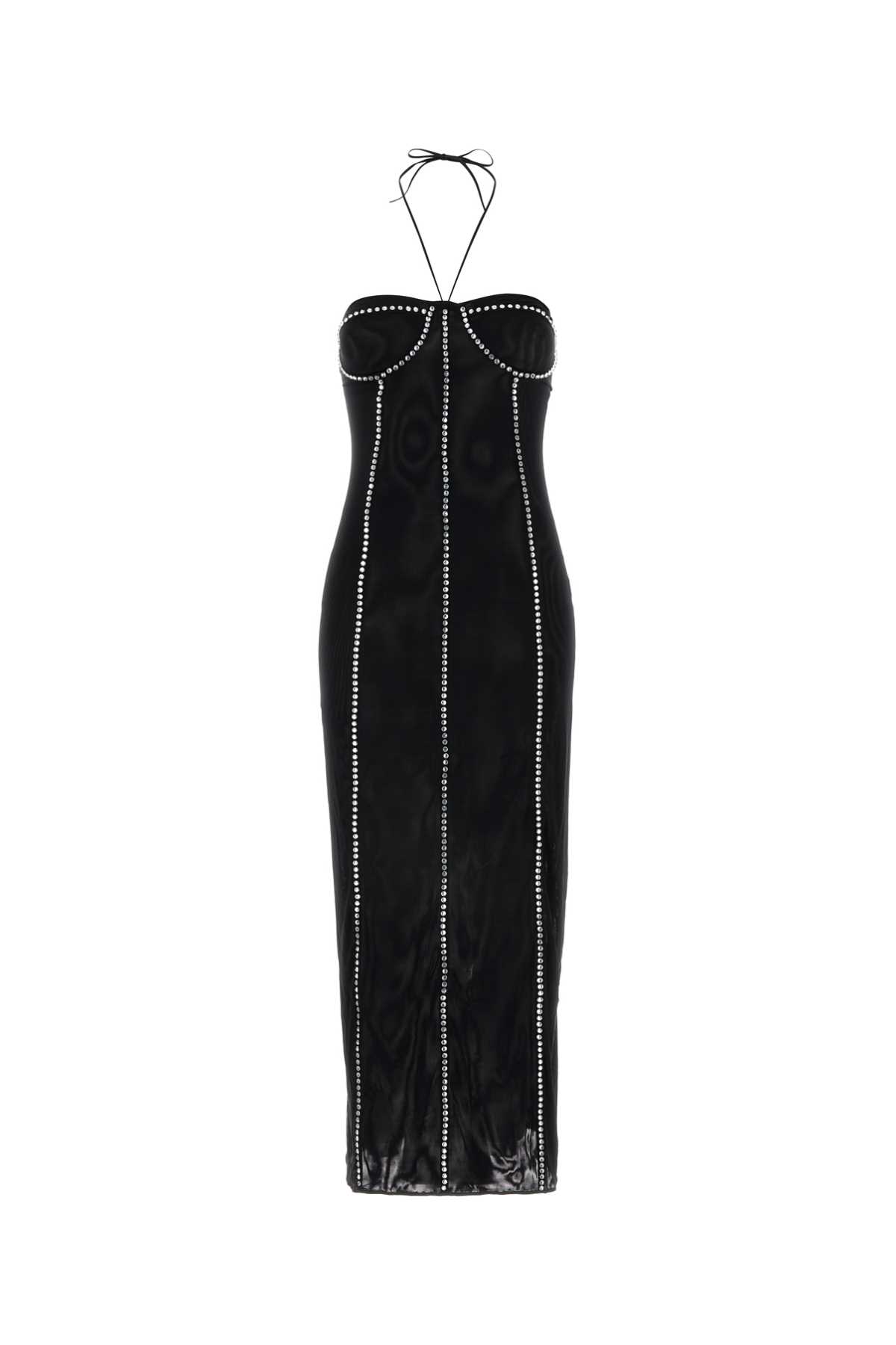 Shop Oseree Black Stretch Tulle Dress