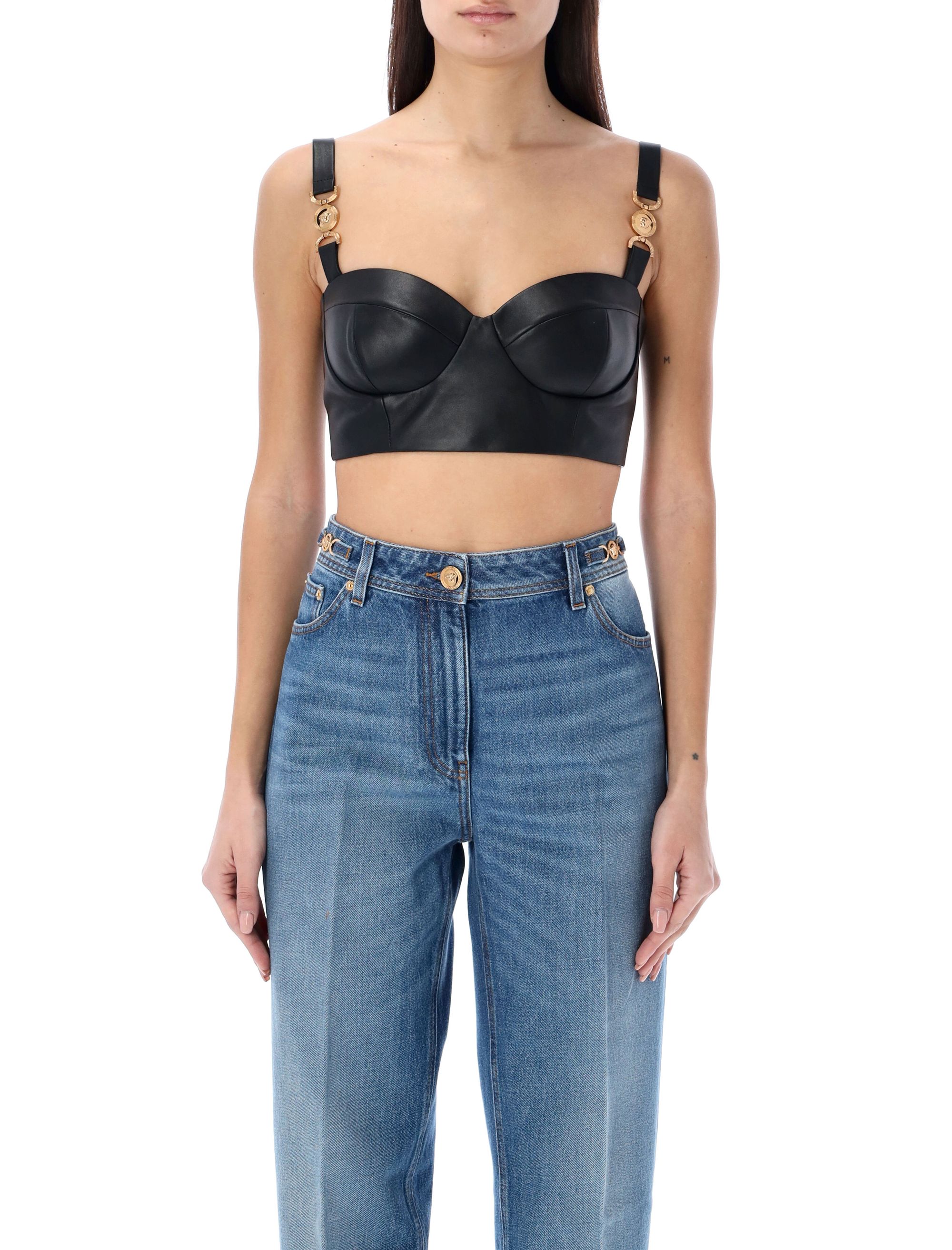 Medusa 95 Leather Bustier Top