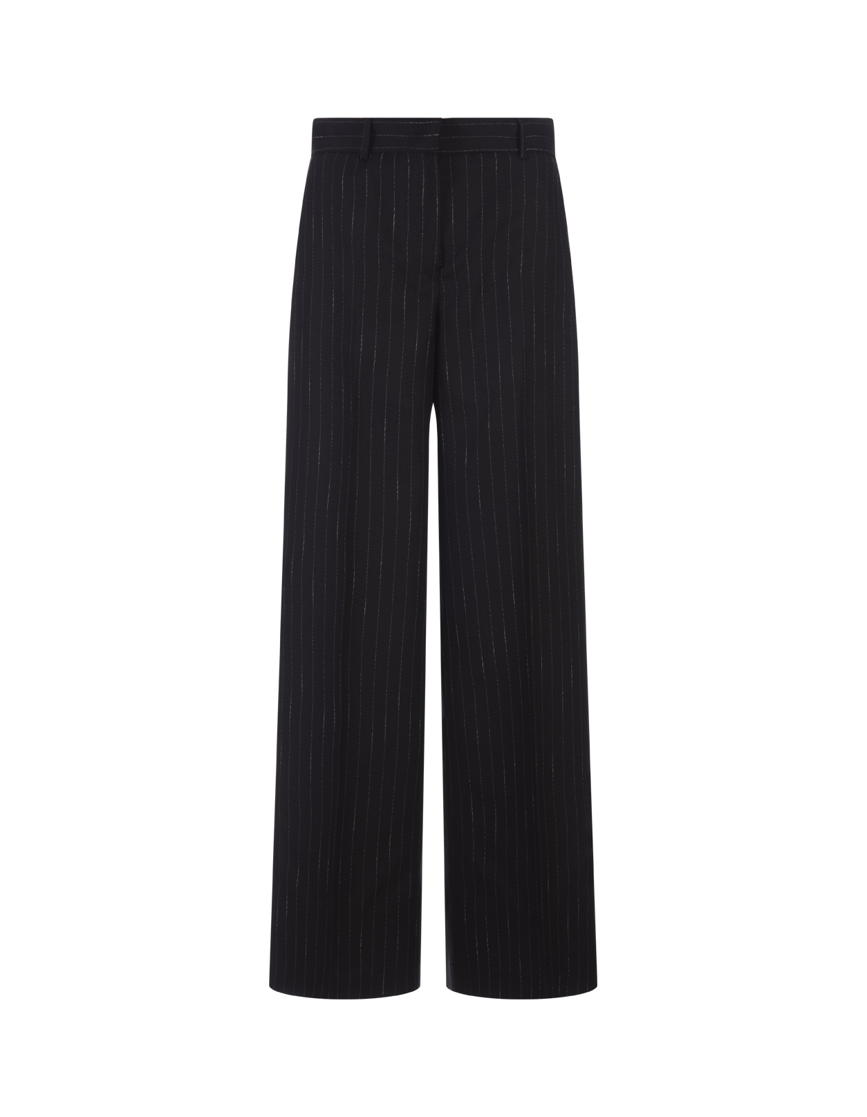 Black Pinstripe Wide Leg Trousers