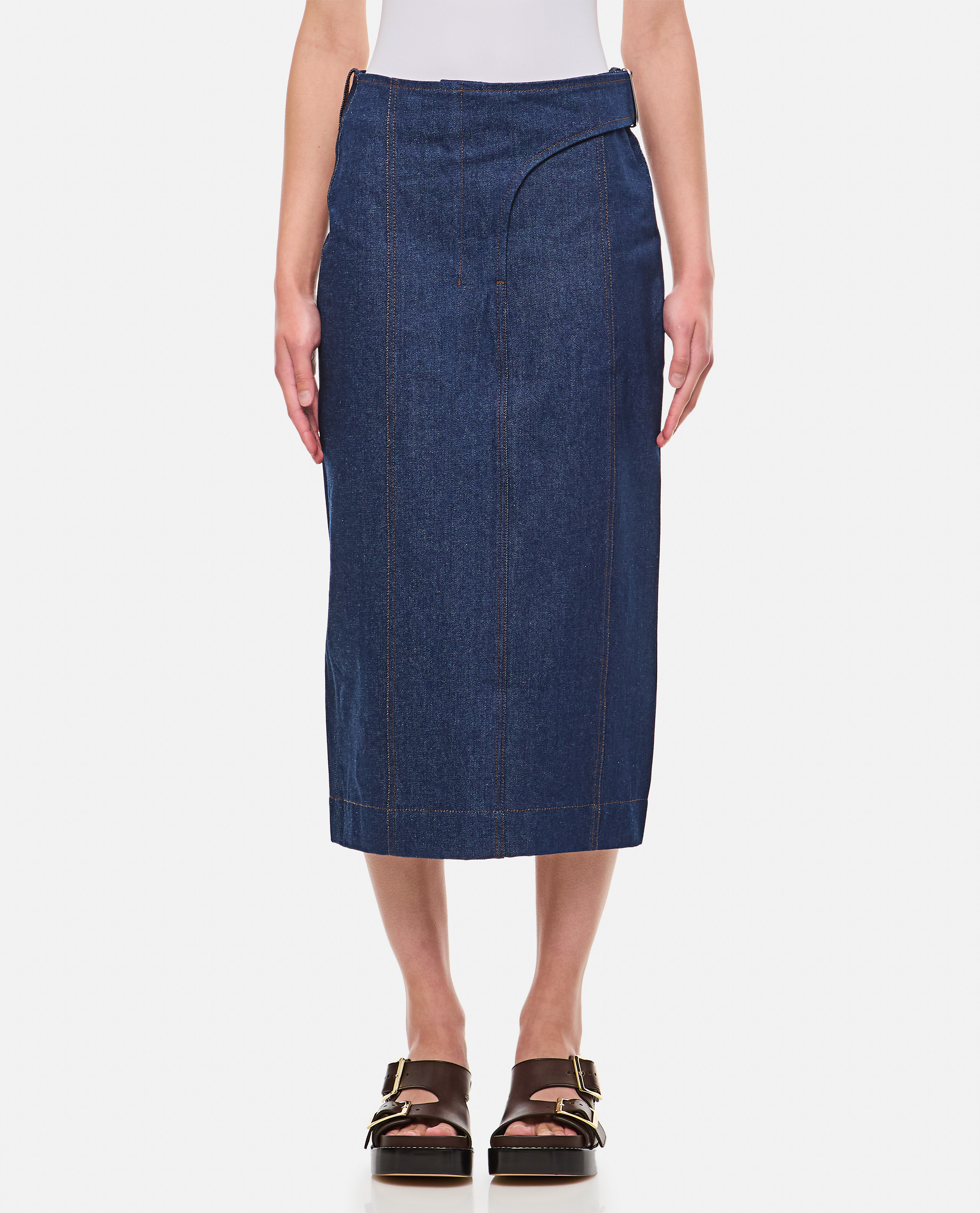 Midi Denim Skirt