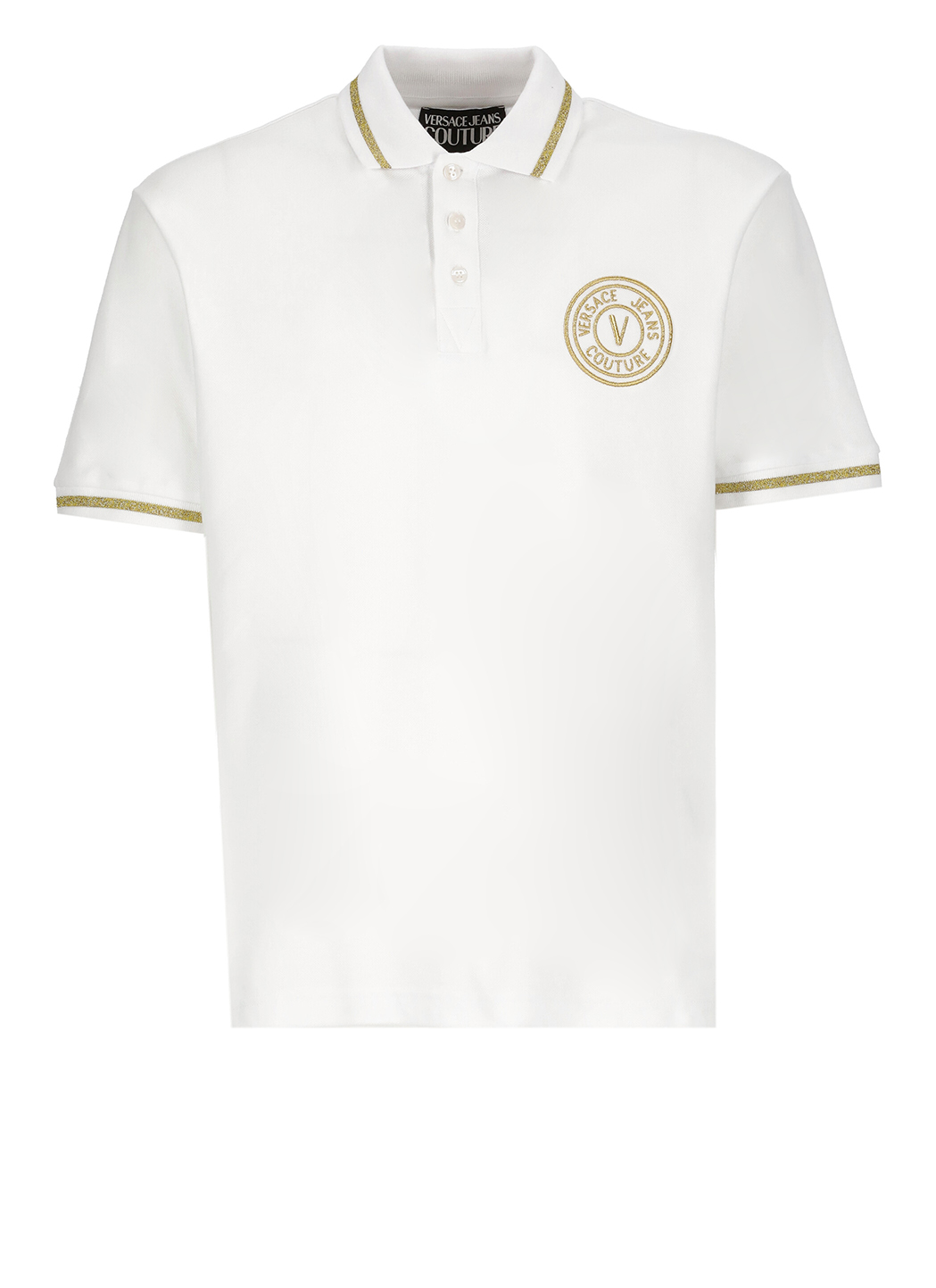 Stripe Trim Chest Logo Regular Polo Shirt