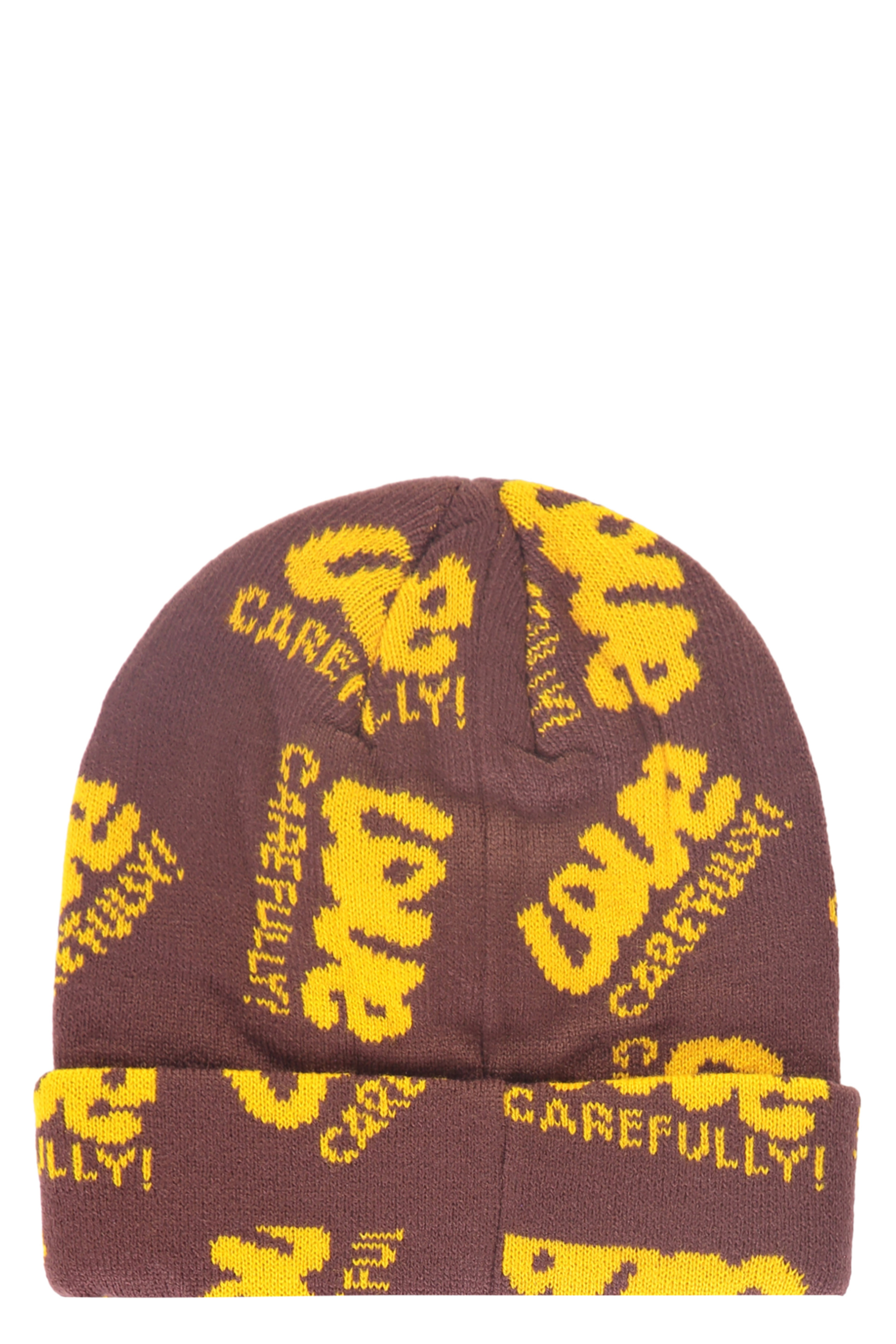 Market Intarsia-pattern Knitted Beanie In Brown