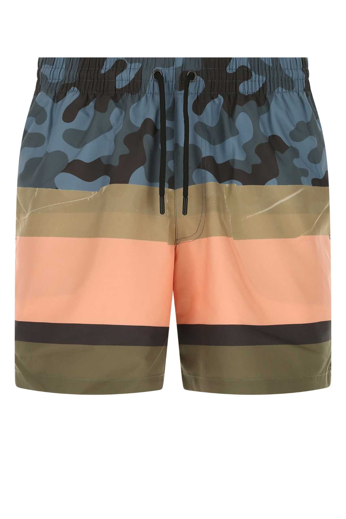 Printed Nylon Bermuda Shorts