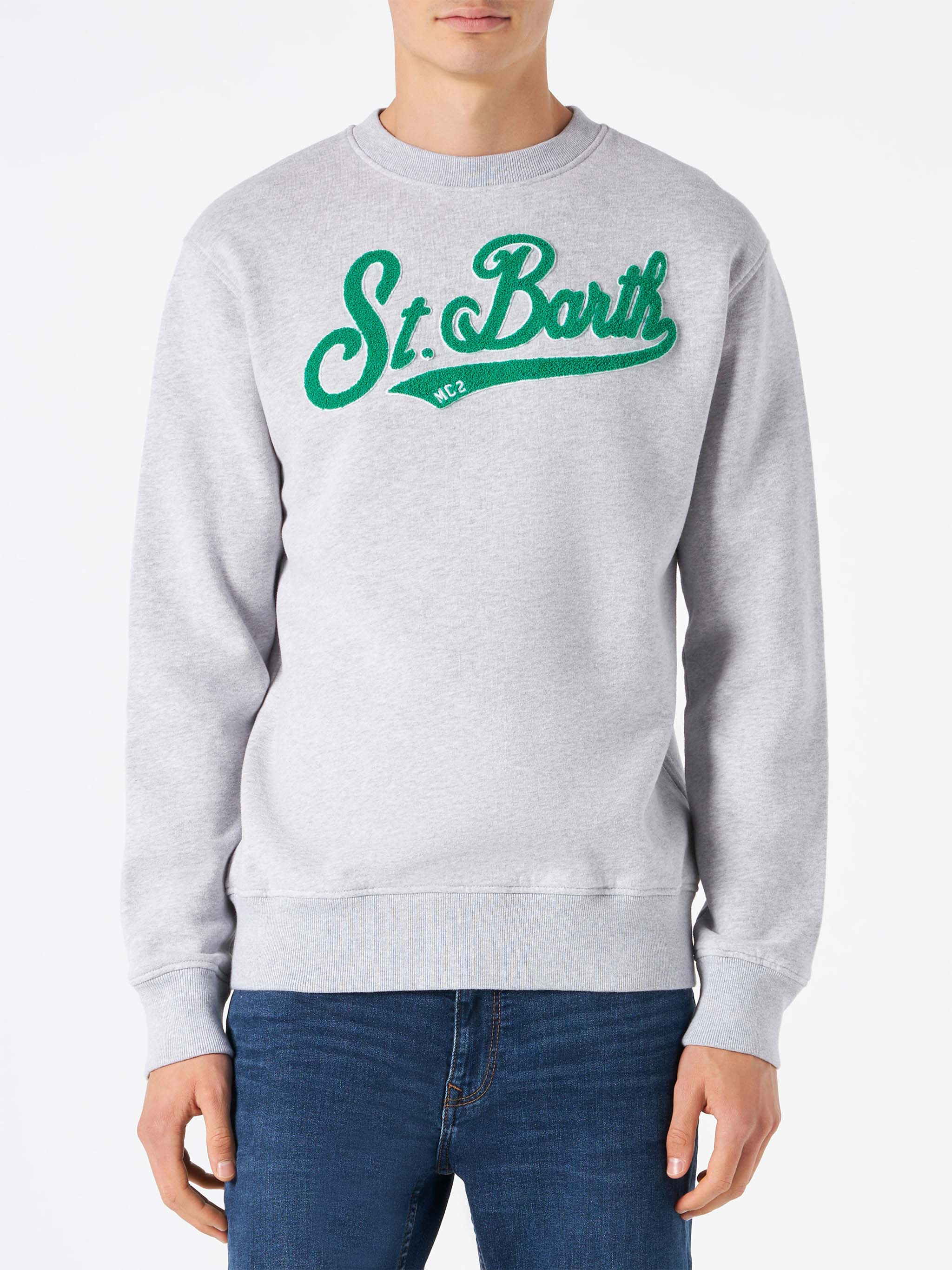 Man Crewneck Sweatshirt With Terry Logo