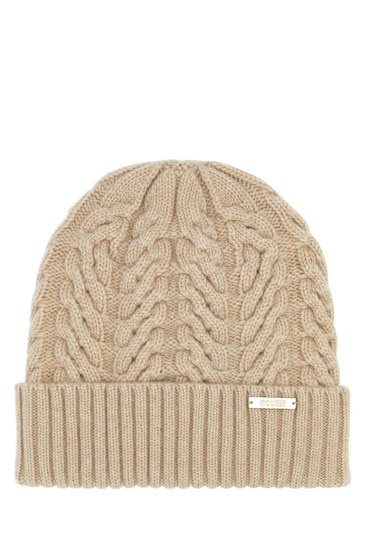 Beige Cashmere Maria Beanie Hat