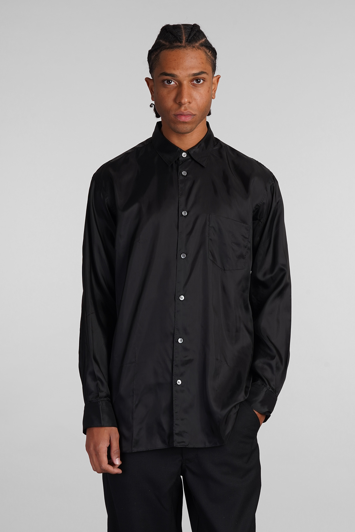 Shirt In Black Polyamide Polyester