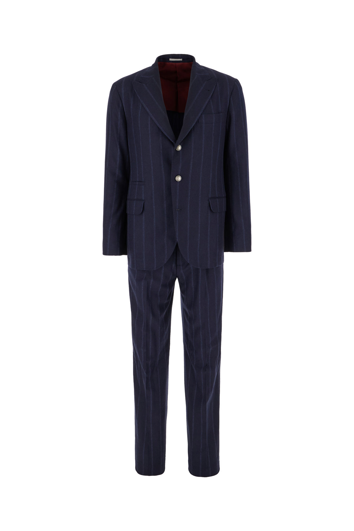 Embroidered Wool Blend Suit