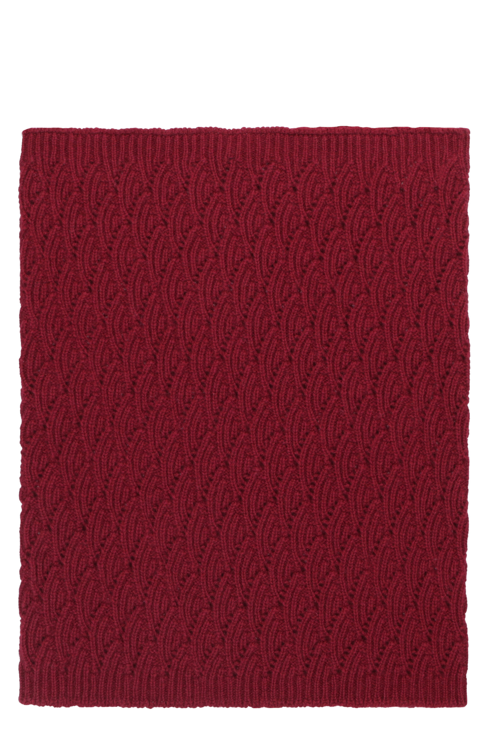 Malo Knit Collar In Burgundy