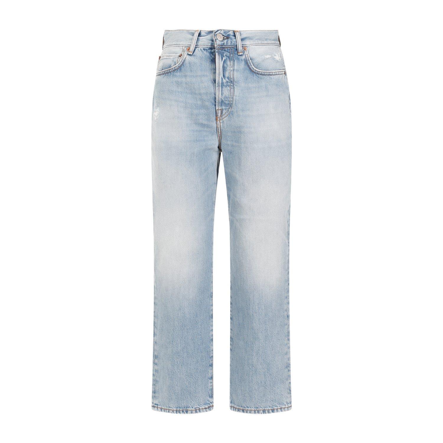 High-waisted Straight-leg Jeans