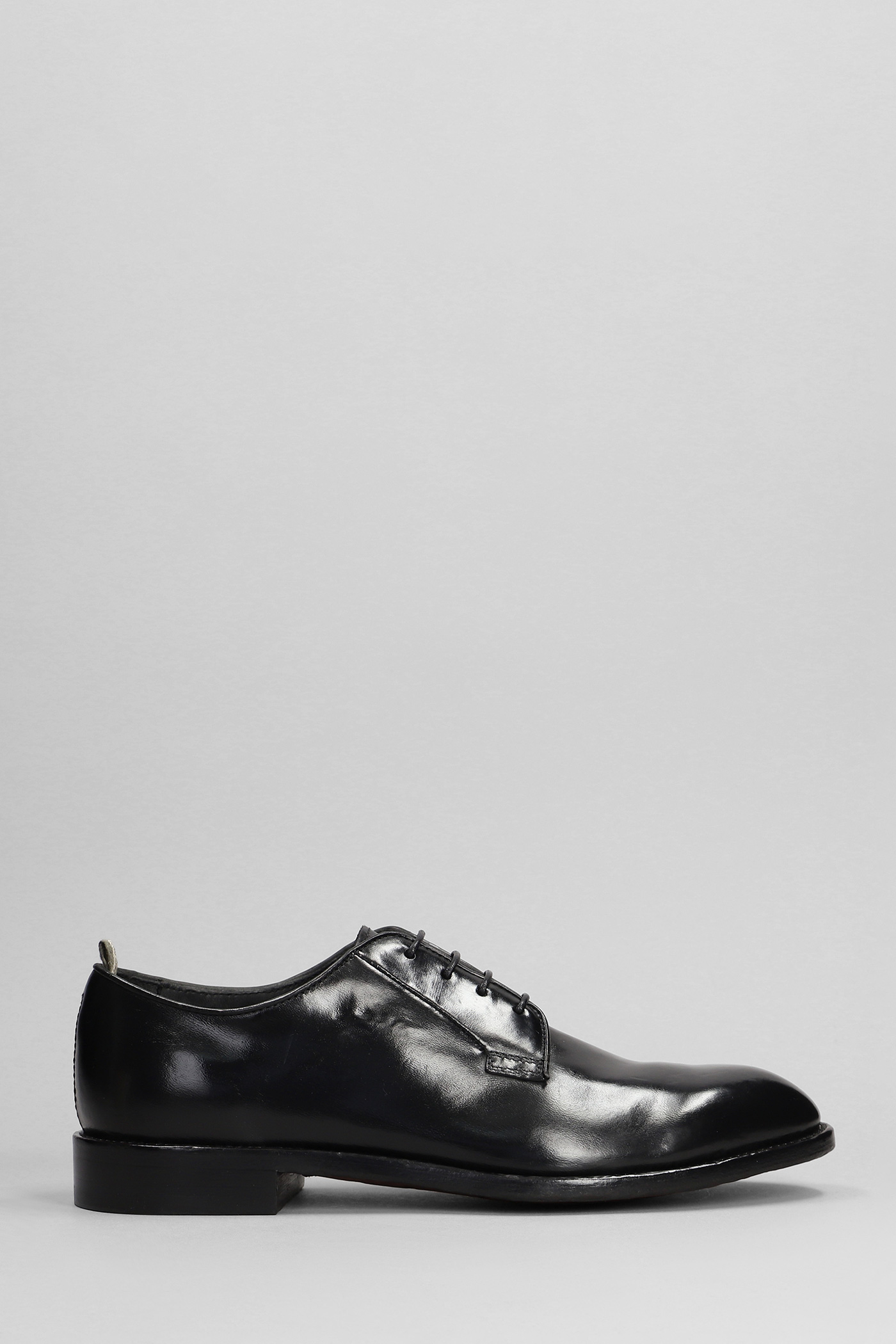 Signature 001 Lace Up Shoes In Black Leather