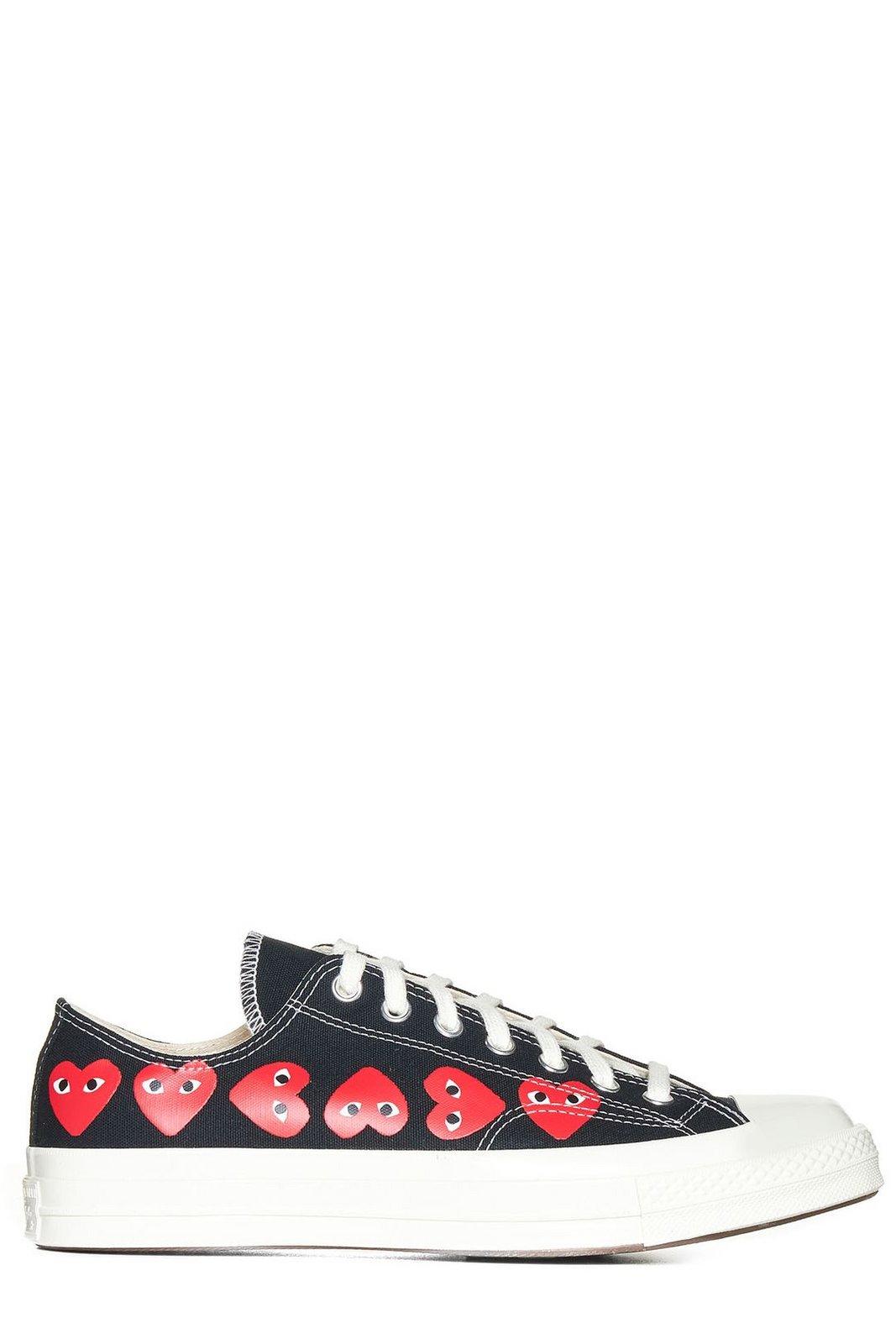 Comme des Garçons Play X Converse Heart Logo Printed Low-top Sneakers