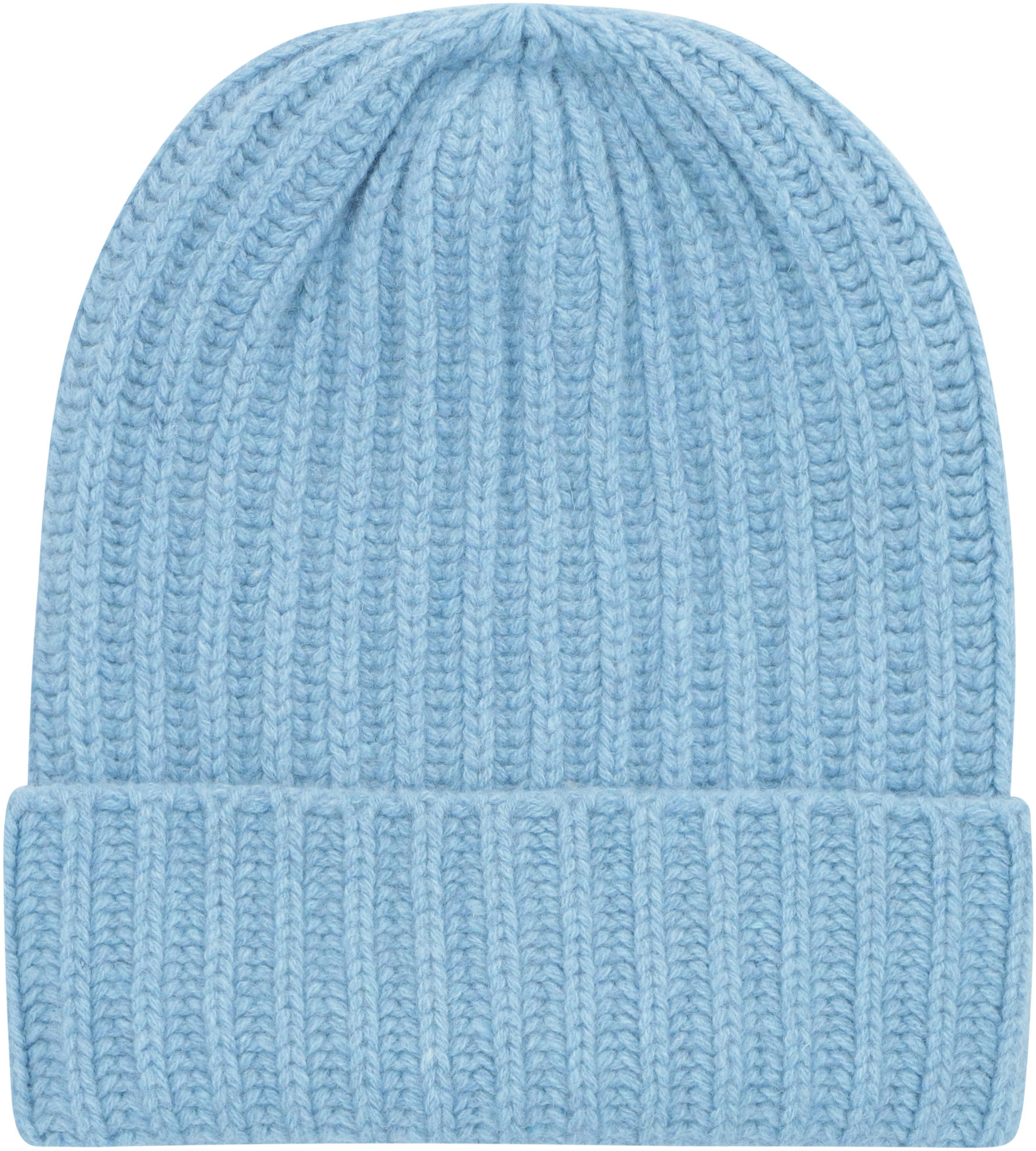 Malo Ribbed Knit Beanie In Light Blue