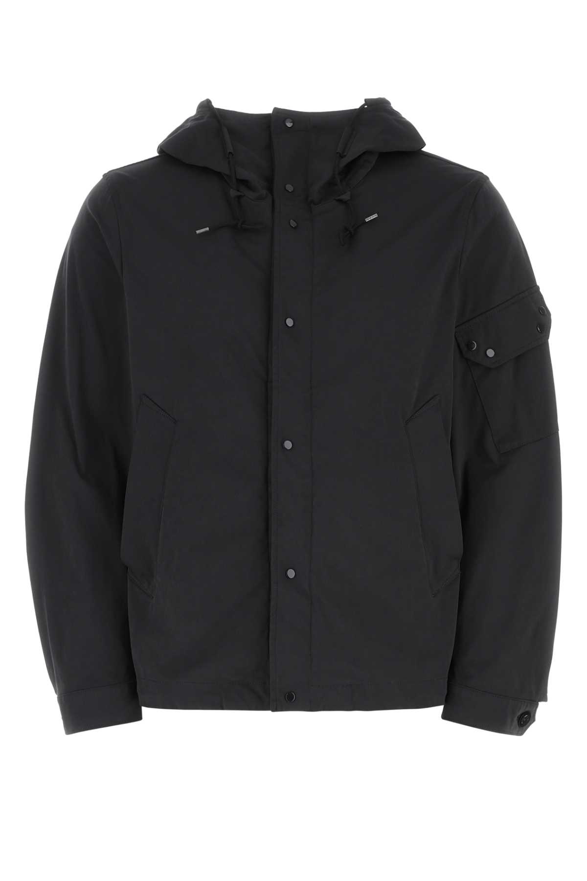 Black Polyester Blend Jacket