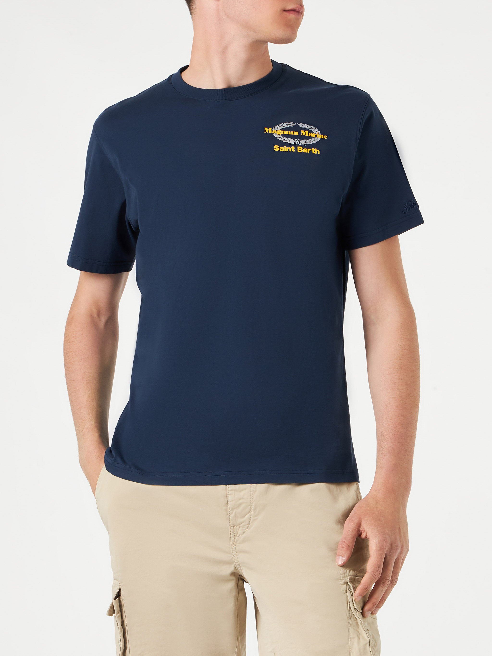 Man Cotton T-shirt With Magnum Marine Print Magnum Marine Special Edition