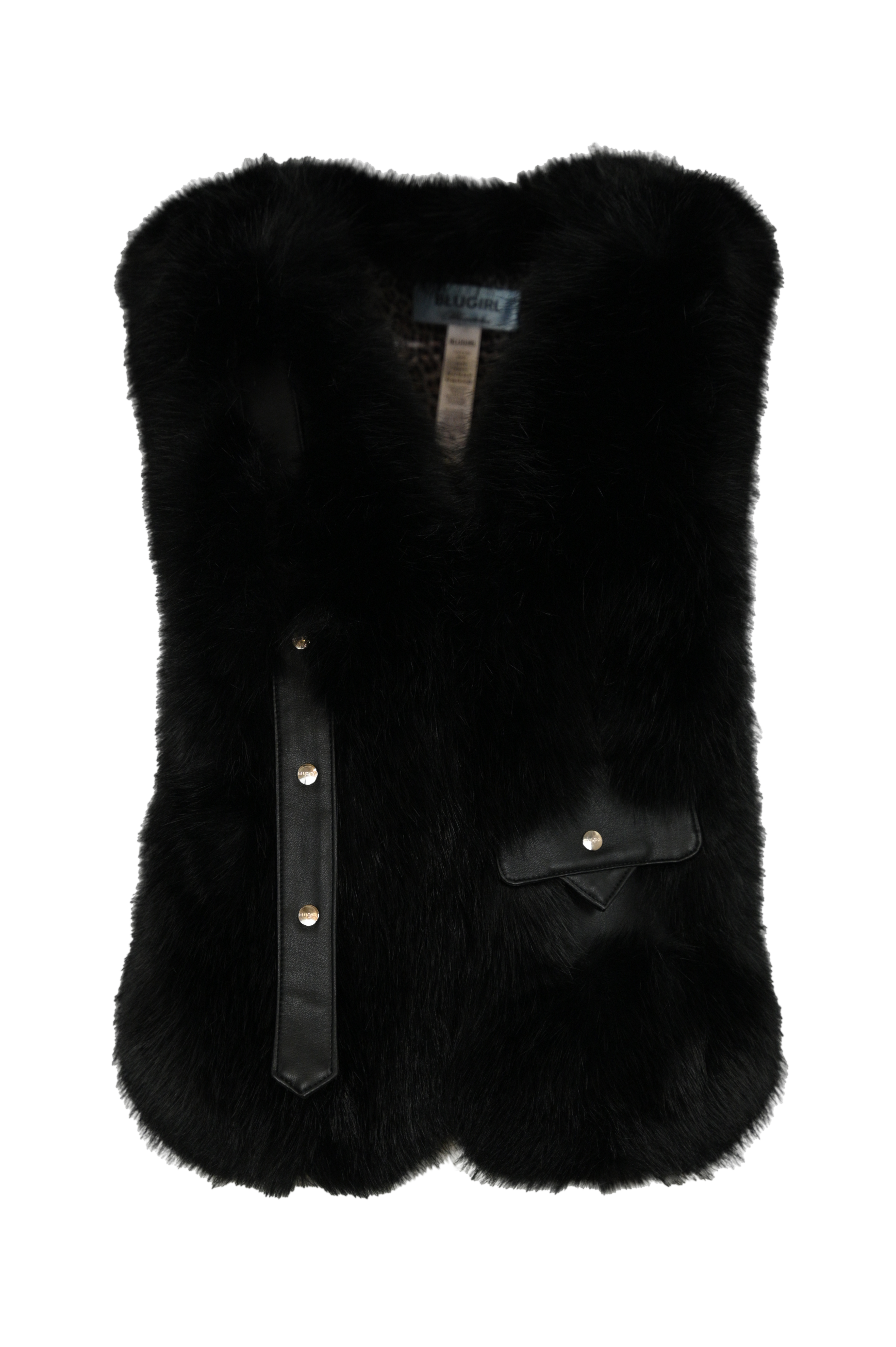 Faux Fur Vest With Straps