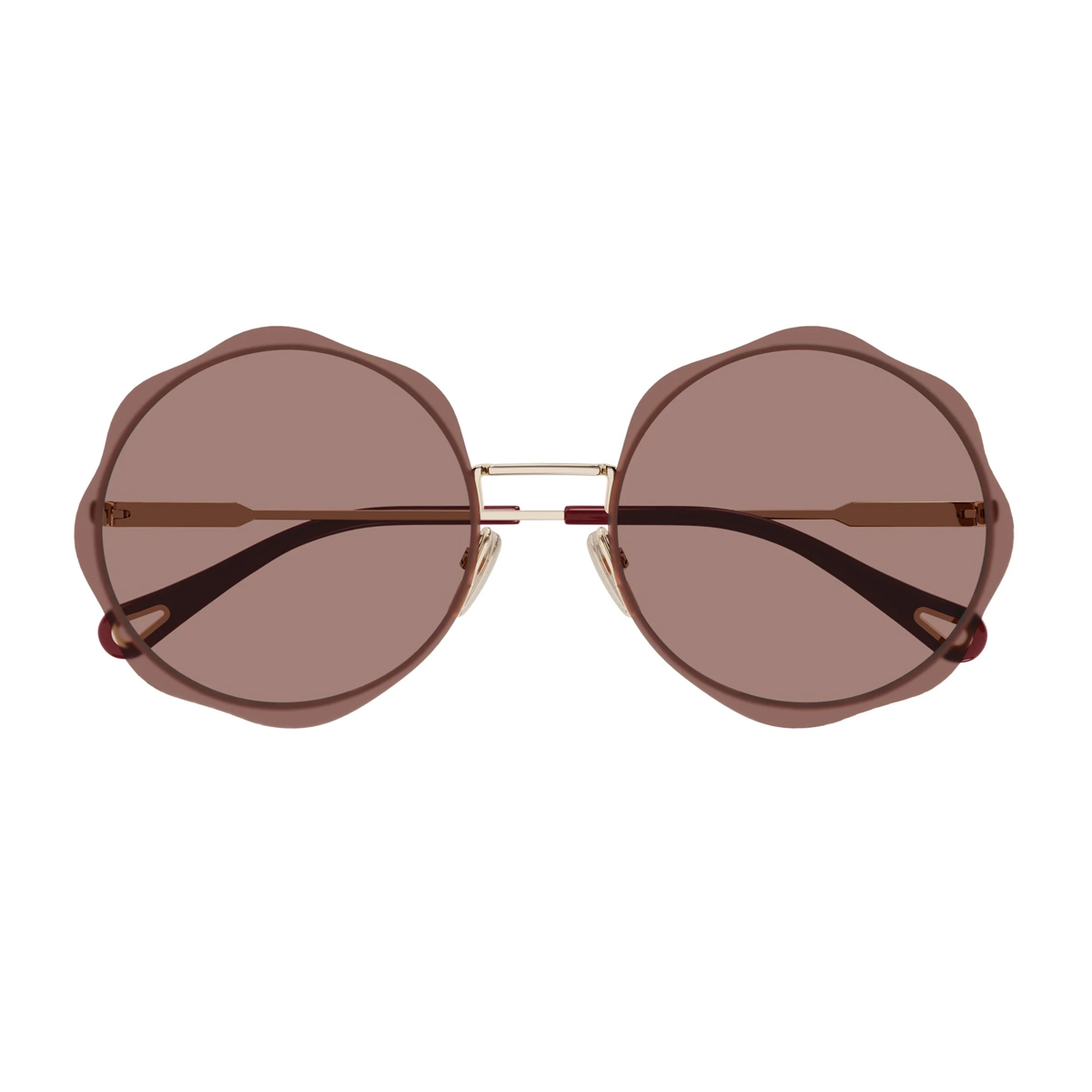 Chloé Ch0202s Linea Chloé 003 Gold Red Sunglasses