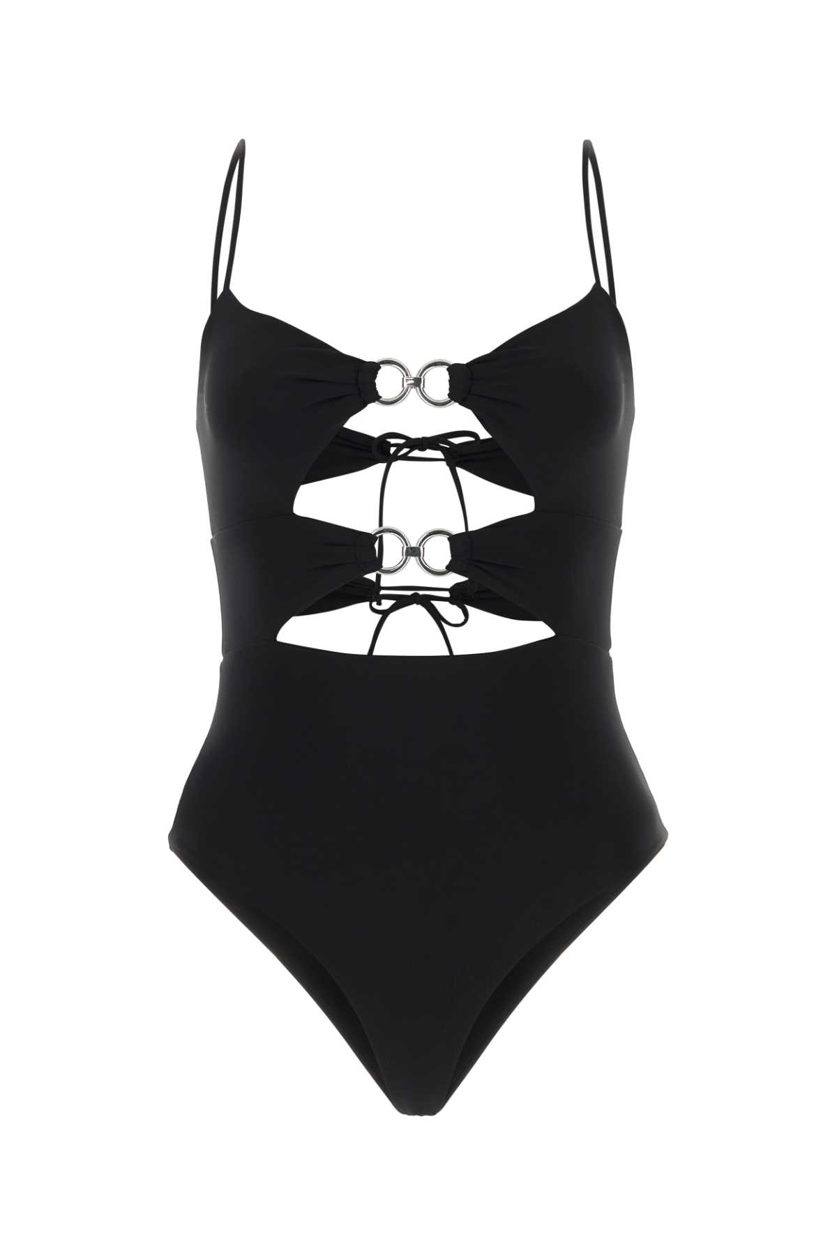 Black Stretch Polyester Swimsuit