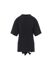 Tシャツ・カットソー BALENCIAGA SS25 LACE-UP TSHIRT (831584TSVC1 1041) Balenciaga Lace Up T-Shirt 100% Cotton Black Women's Top