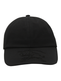 Burberry Black Cotton Blend Baseball Cap | italist