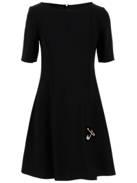 オールインワン・サロペット Versace Opaque Satin Flared Mini Dress With Brooch Versace Opaque Satin Flared Mini Dress With Brooch | italist