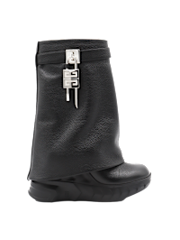 希少　新品タグ付き　完売品　NEWギャザージレ Givenchy Black Leather Shark Lock Biker Boots | italist