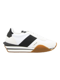Tom Ford White And Black Leather James Sneakers | italist