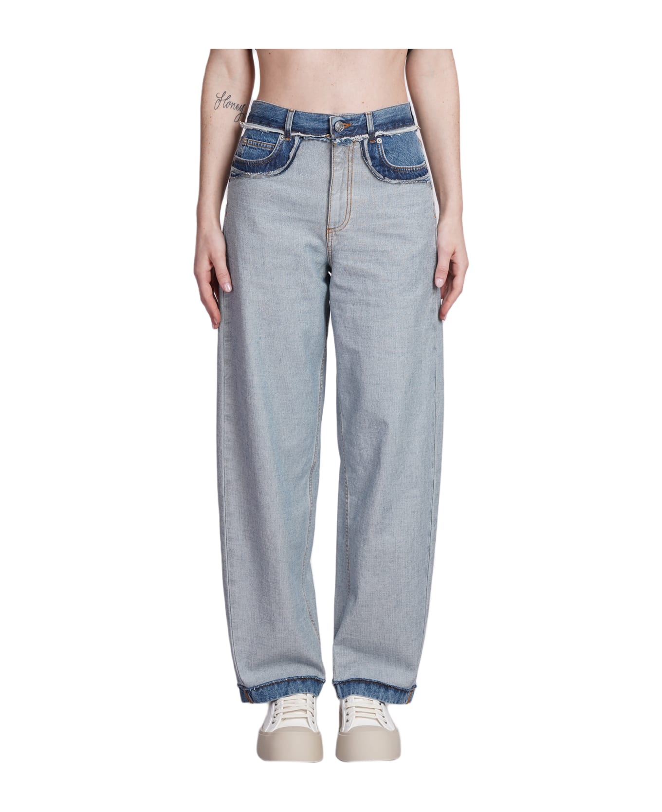 Marni Raw-cut Edge Wide-leg Jeans - AZURE