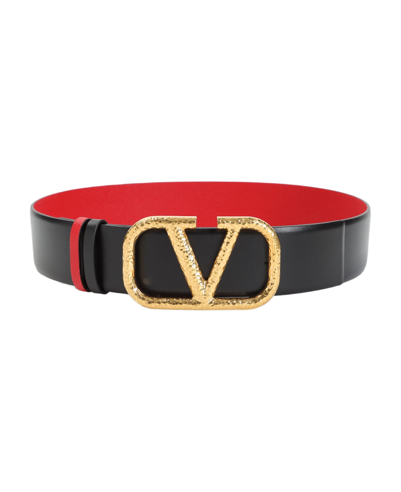 Valentino Garavani Vlogo Reversible Belt - Sm Nero Rouge Pur
