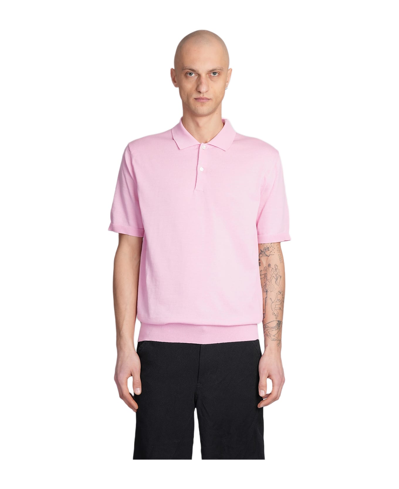 Comme des Garçons Shirt Polo In Rose-pink Polyester - rose-pink