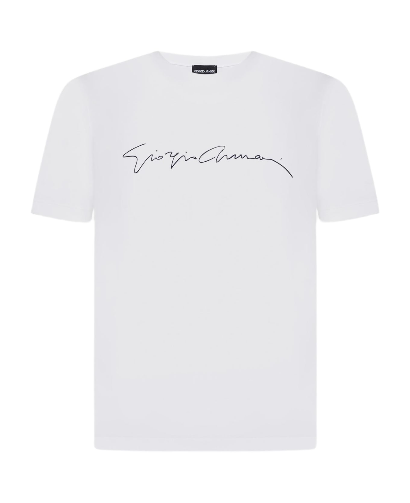 Giorgio Armani Logo Viscose T-shirt - WHITE