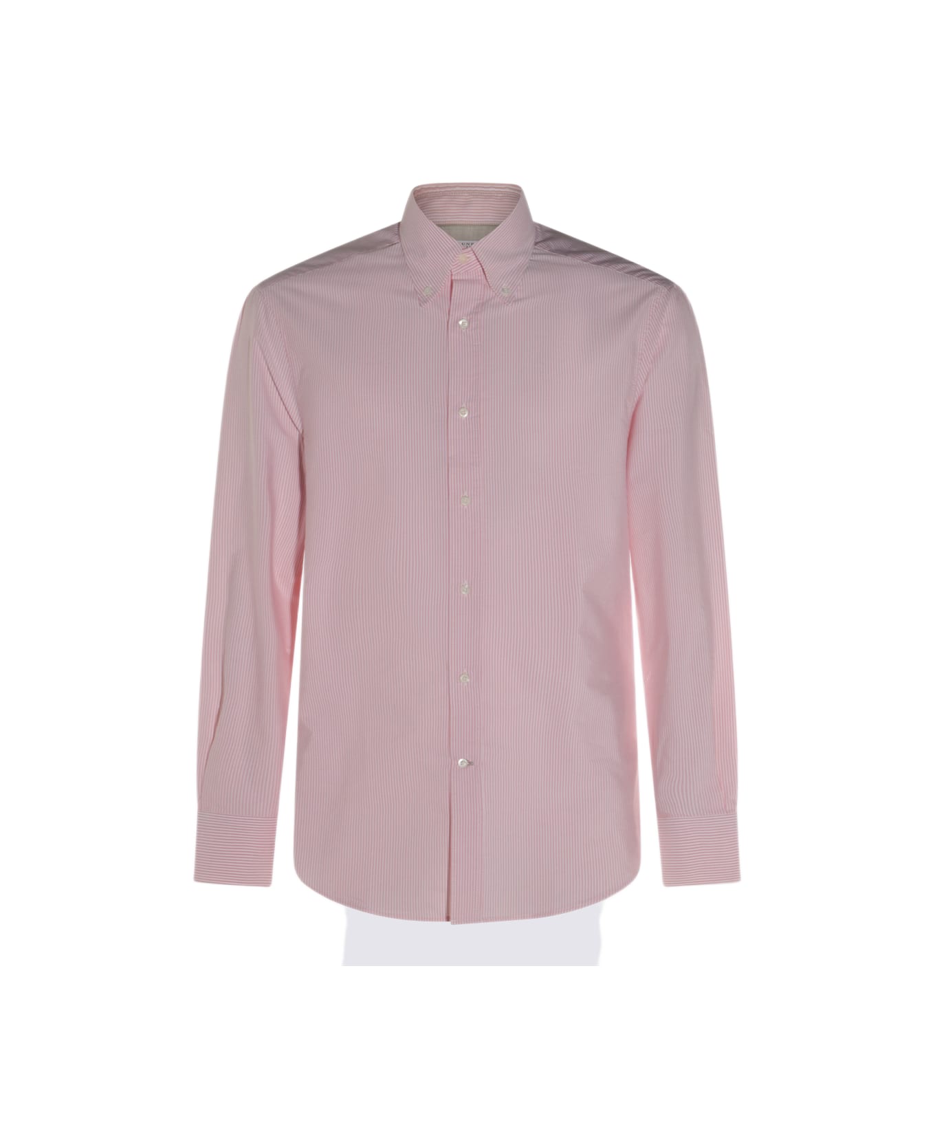 Brunello Cucinelli Pink And White Cotton Shirt