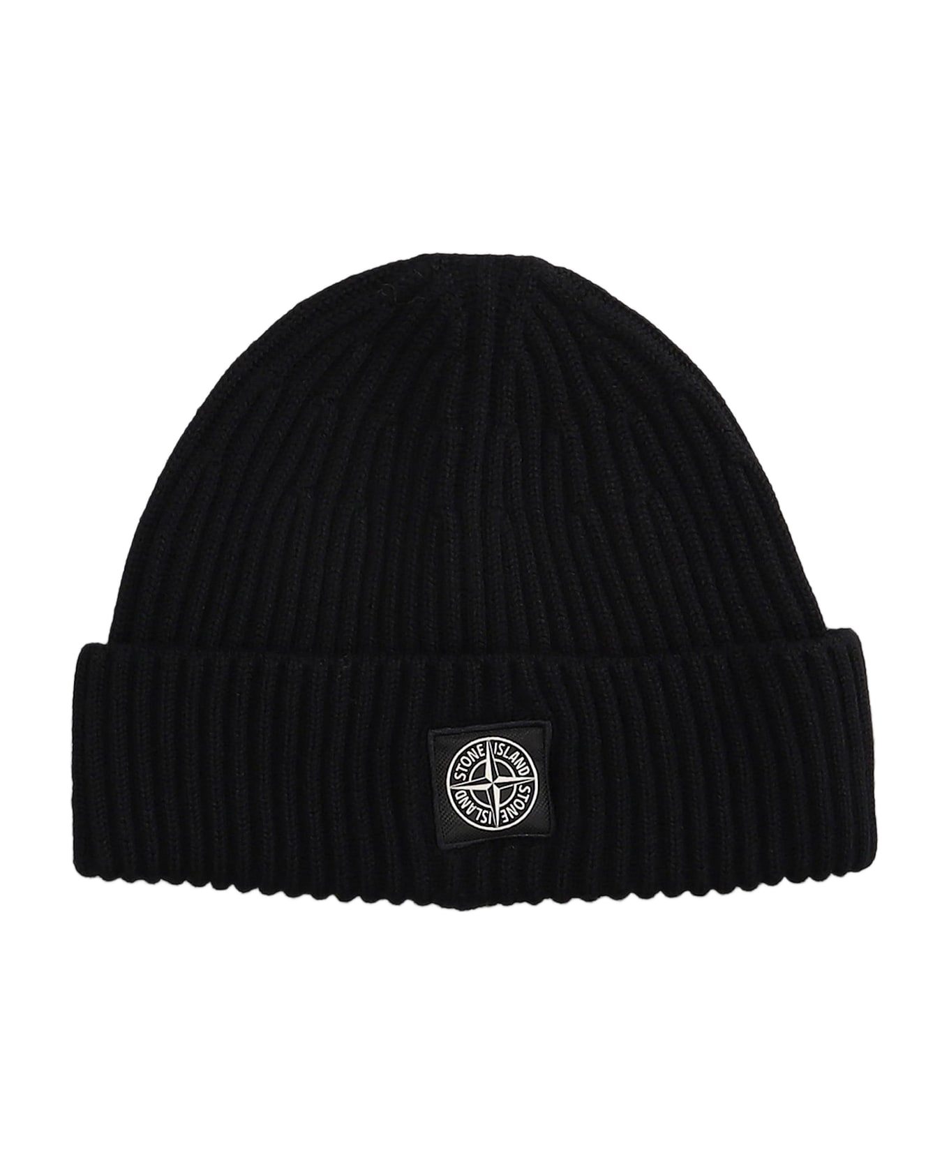 Stone Island Hats In Black Wool - black